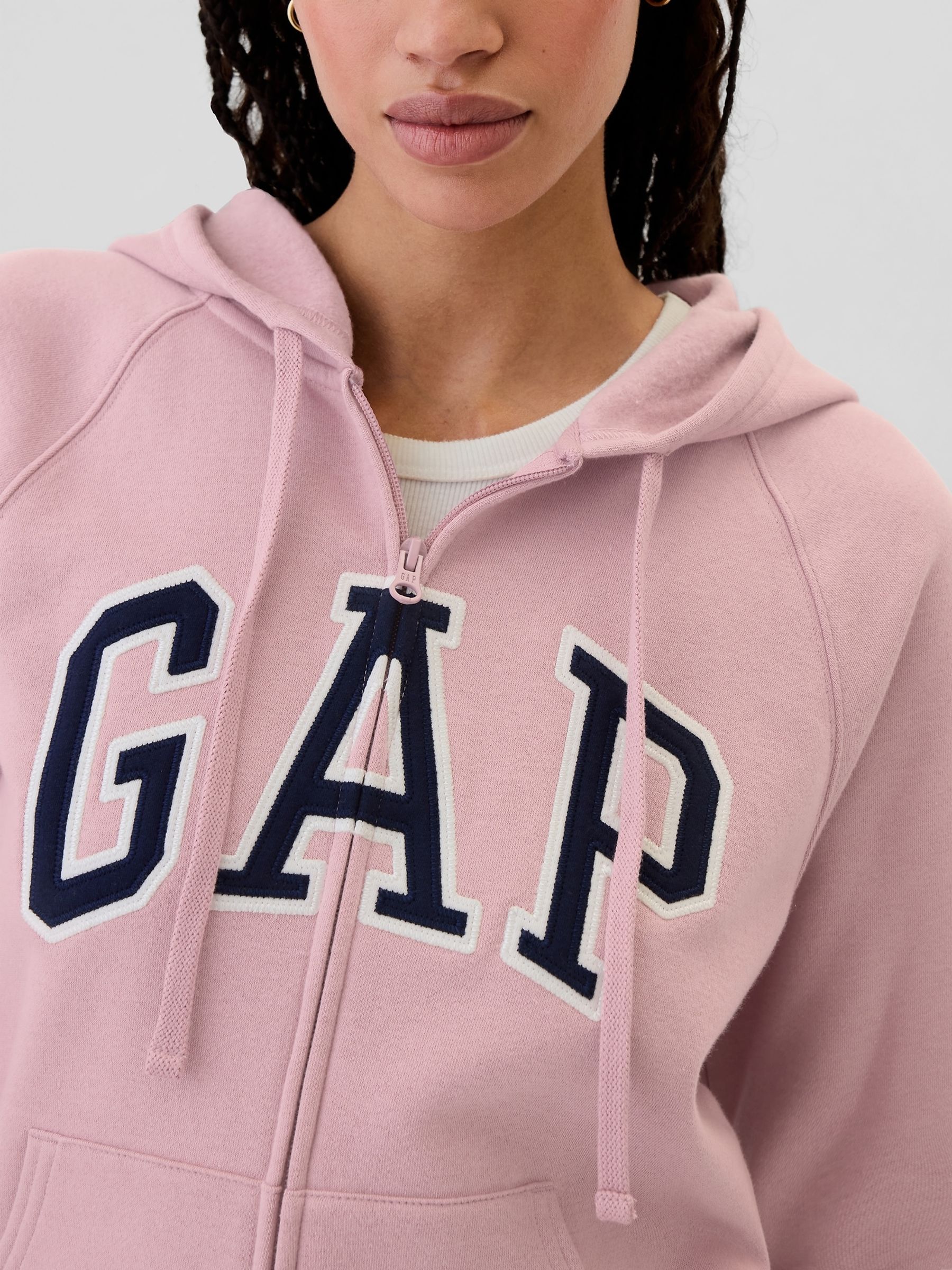 archive OLD GAP zip hoodie ピンク　ジップパーカー　M Vintage Soft Gap Logo Full-Zip Hoodie | Gap