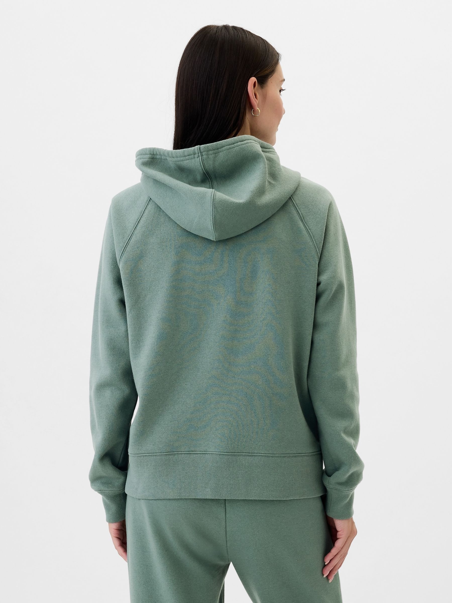 Green Logo Zip Through Hoodie - Image 2 of 5