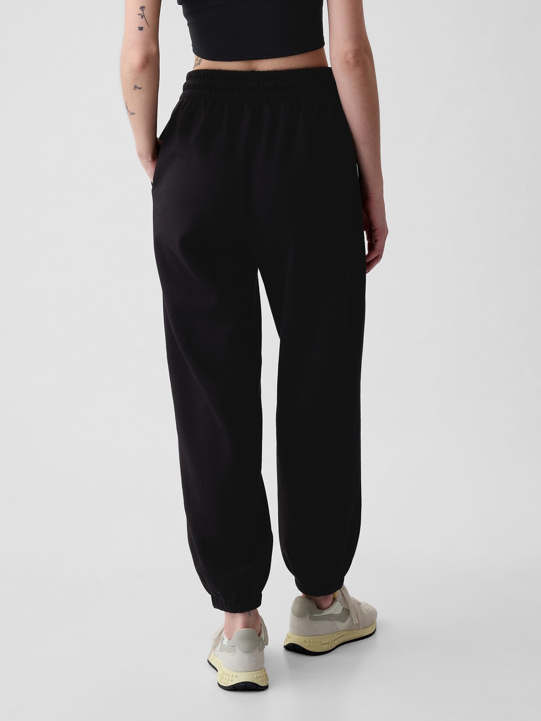 Black Vintage Soft Baggy Joggers - Image 2 of 3