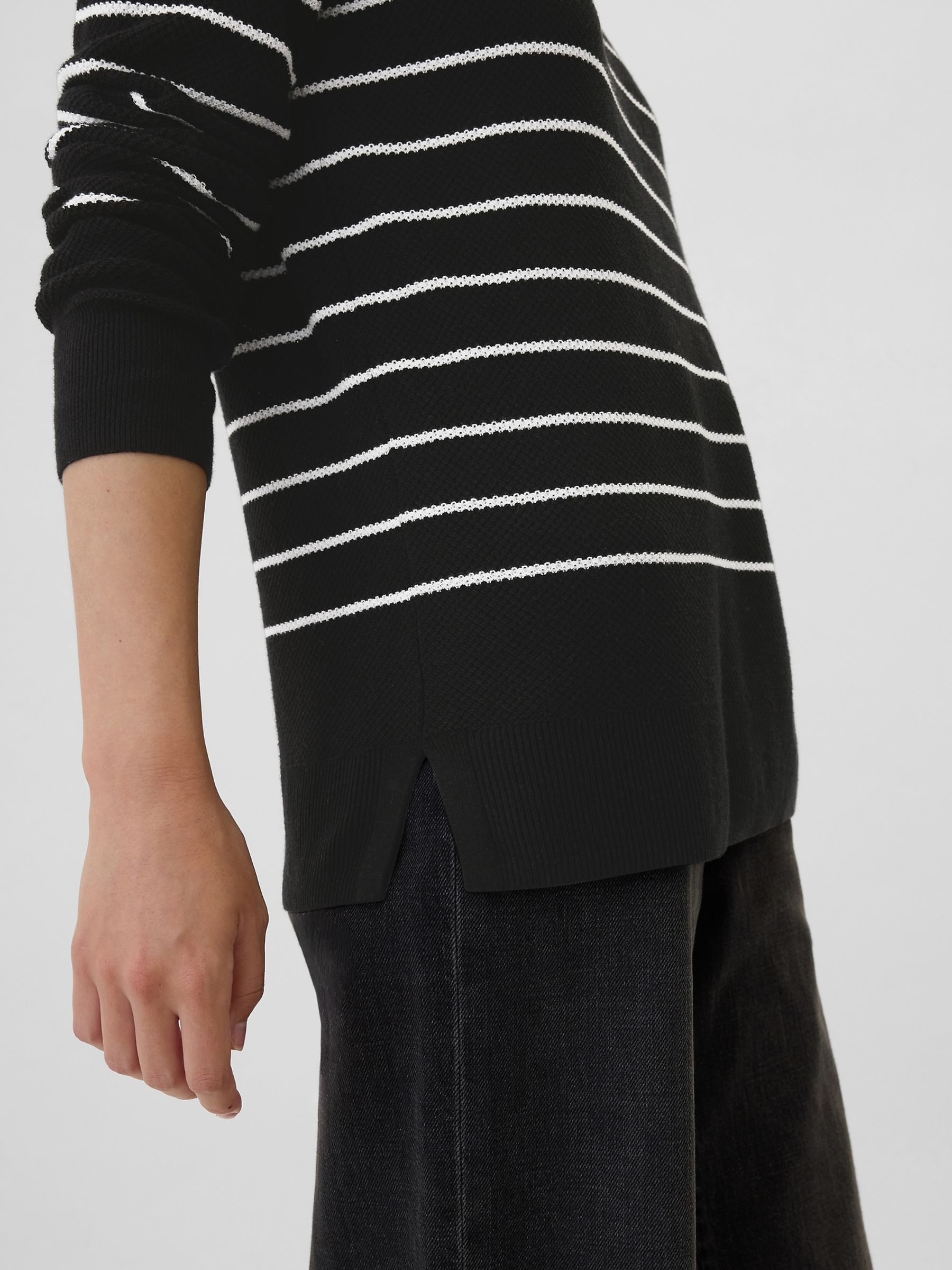 Black Ribbed Crew Neck Bella Jumper - Image 4 of 5