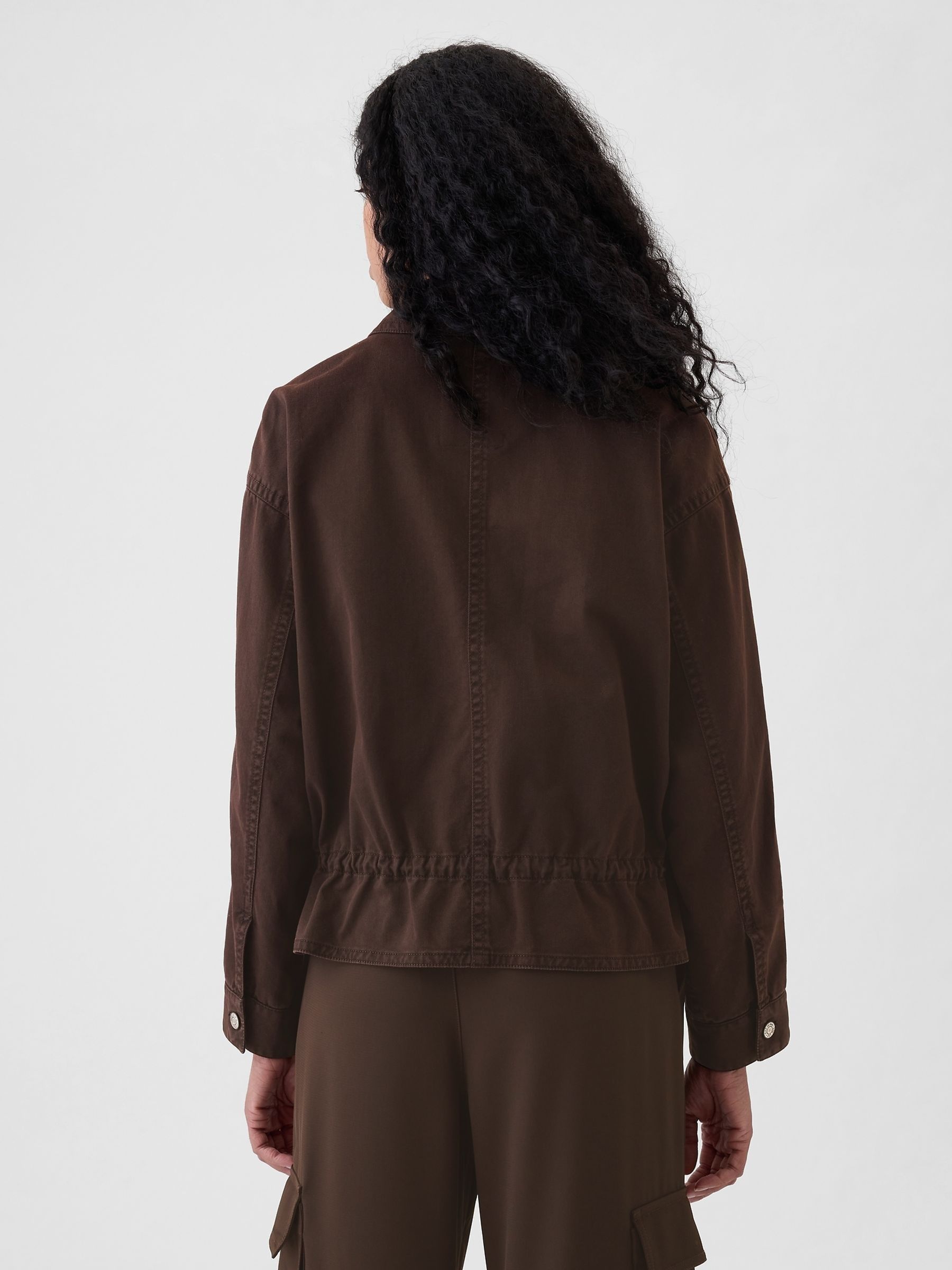 Brown Twill Utility Jacket - Image 2 of 8