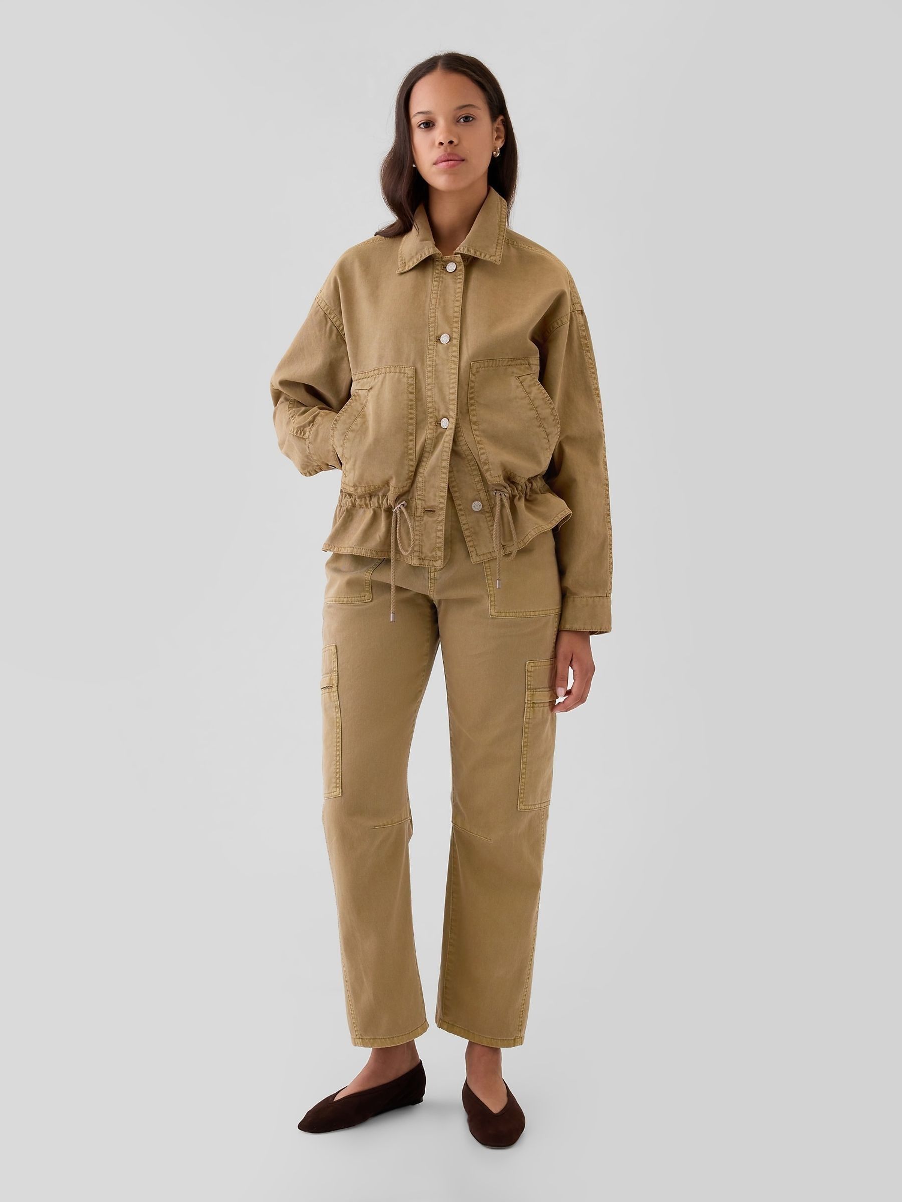 Gold Twill Utility Jacket - Image 3 of 5