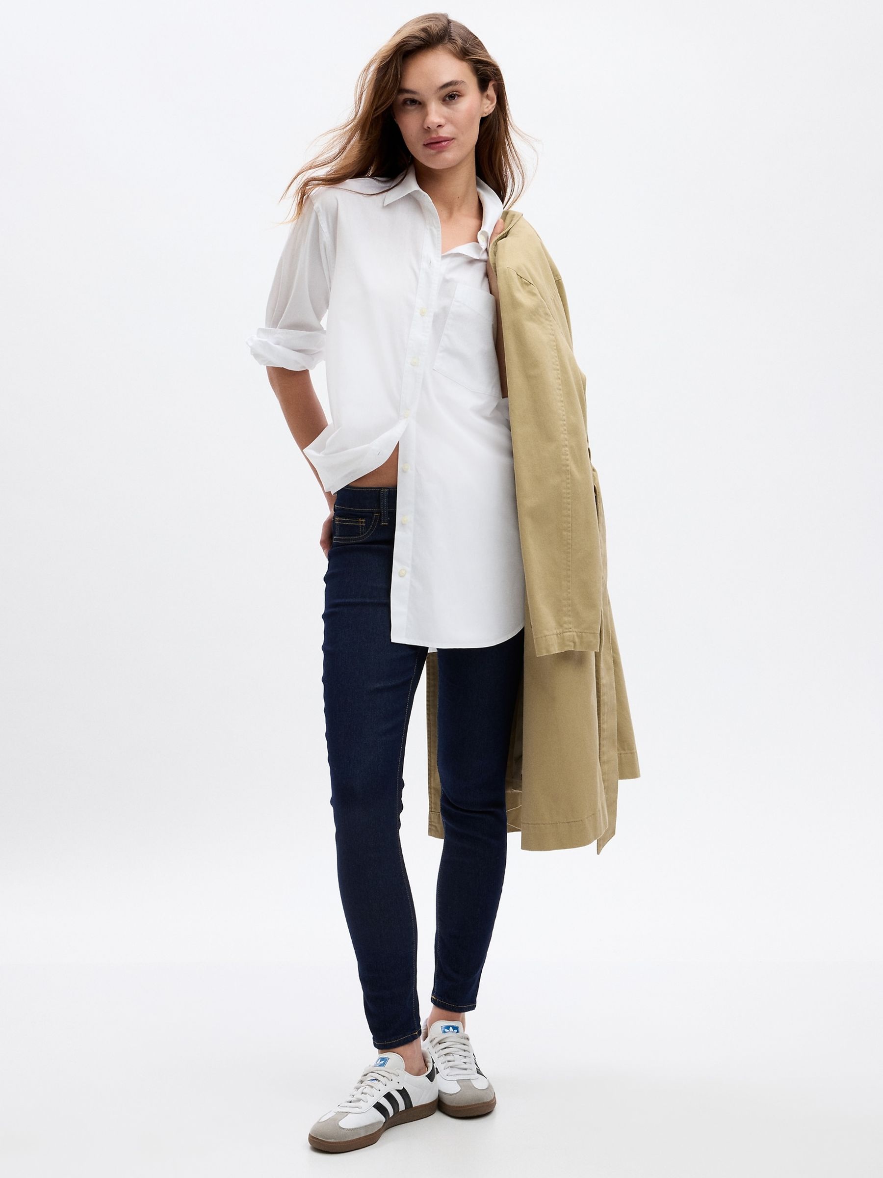 Dark Blue Mid Rise Ankle Length Favourite Jeggings - Image 1 of 5
