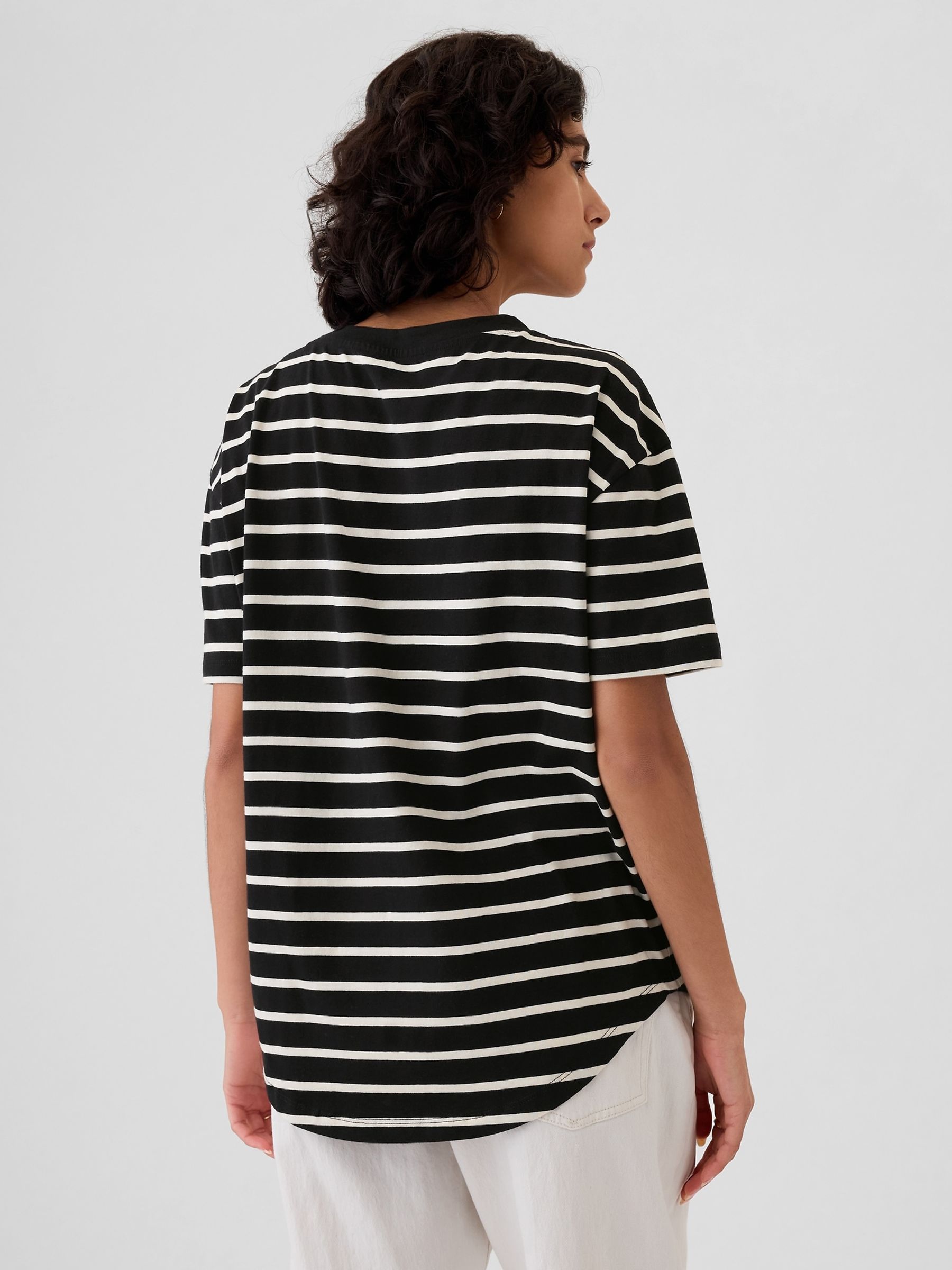 Black Stripe Cotton Logo Short Sleeve Sport T-Shirt - Image 2 of 5