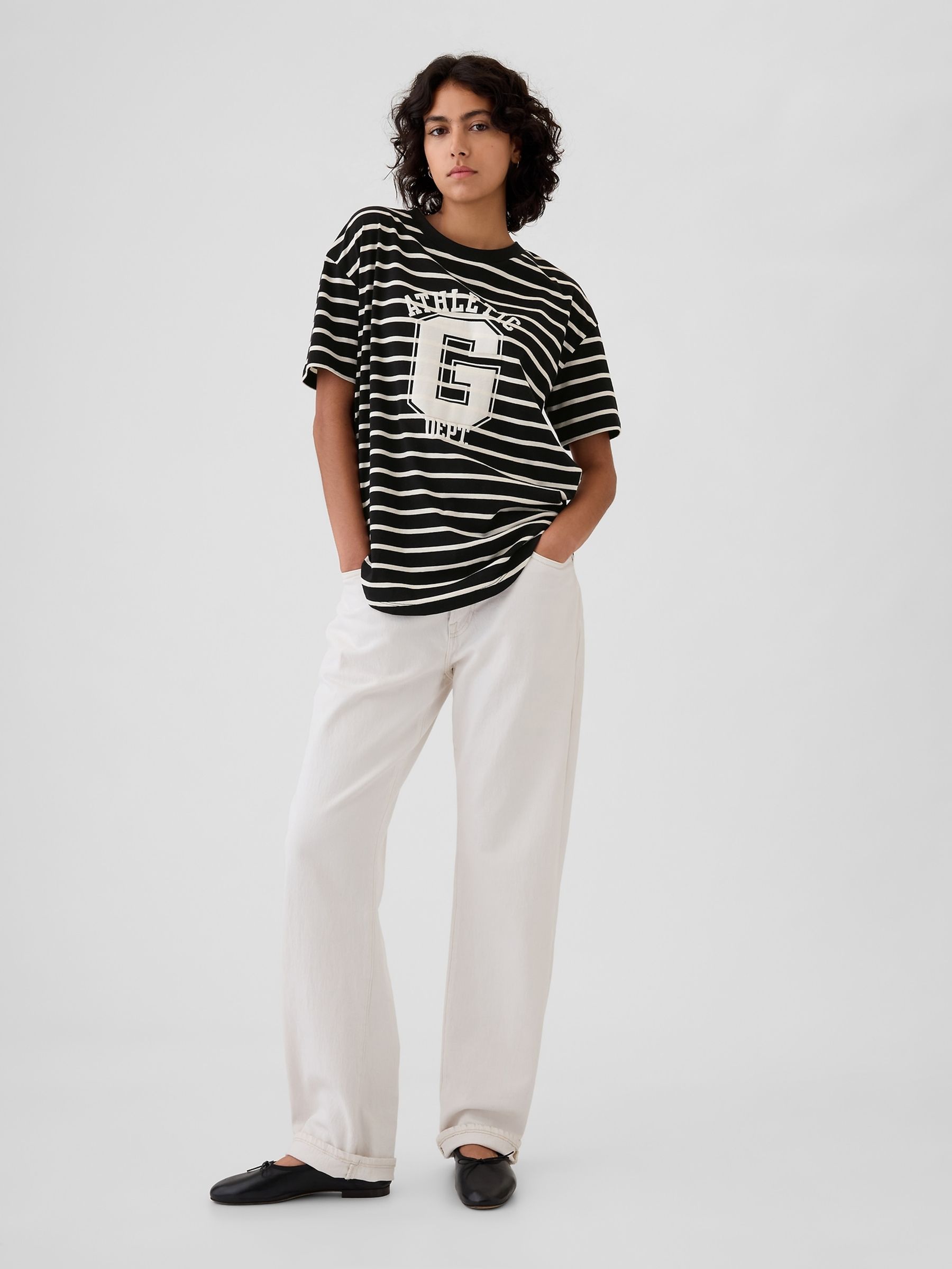 Black Stripe Cotton Logo Short Sleeve Sport T-Shirt - Image 3 of 5