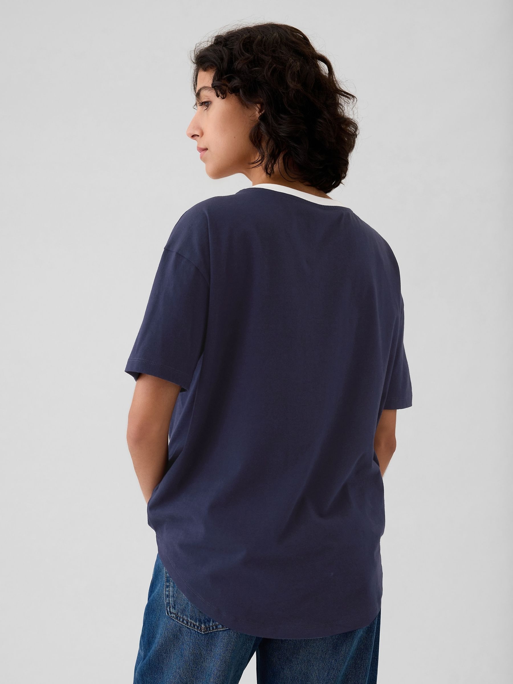 Blue Cotton Logo Short Sleeve Sport T-Shirt - Image 2 of 5 Blue Cotton Logo Short Sleeve Sport T-Shirt - Image 2 of 5