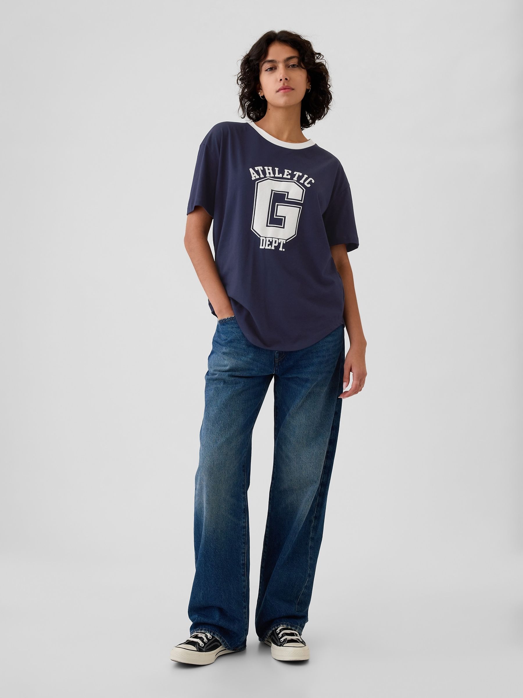 Blue Cotton Logo Short Sleeve Sport T-Shirt - Image 3 of 5