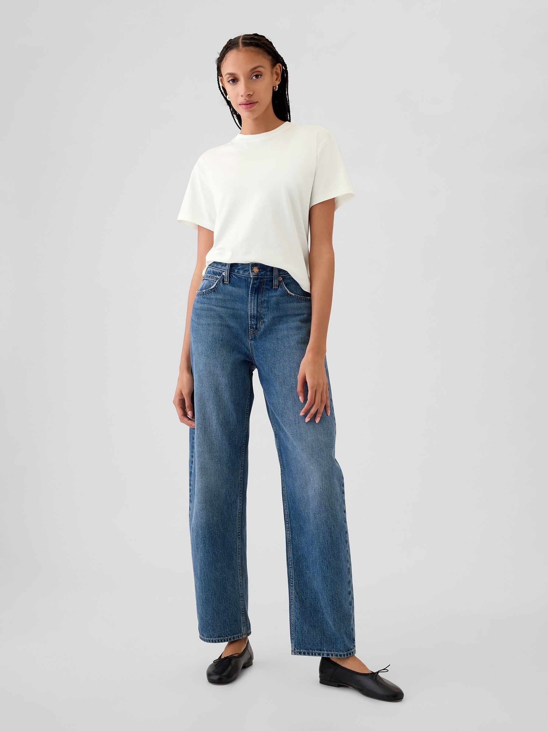 White Crew Neck Short Sleeve Oversized T-Shirt - Image 3 of 4