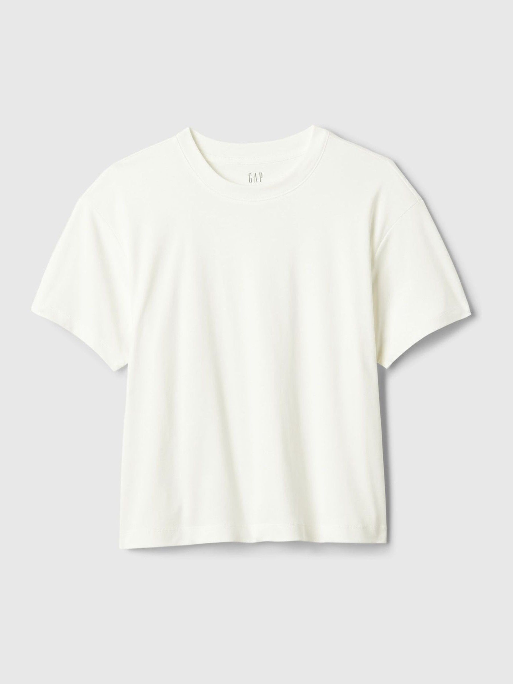 White Crew Neck Short Sleeve Oversized T-Shirt - Image 4 of 4
