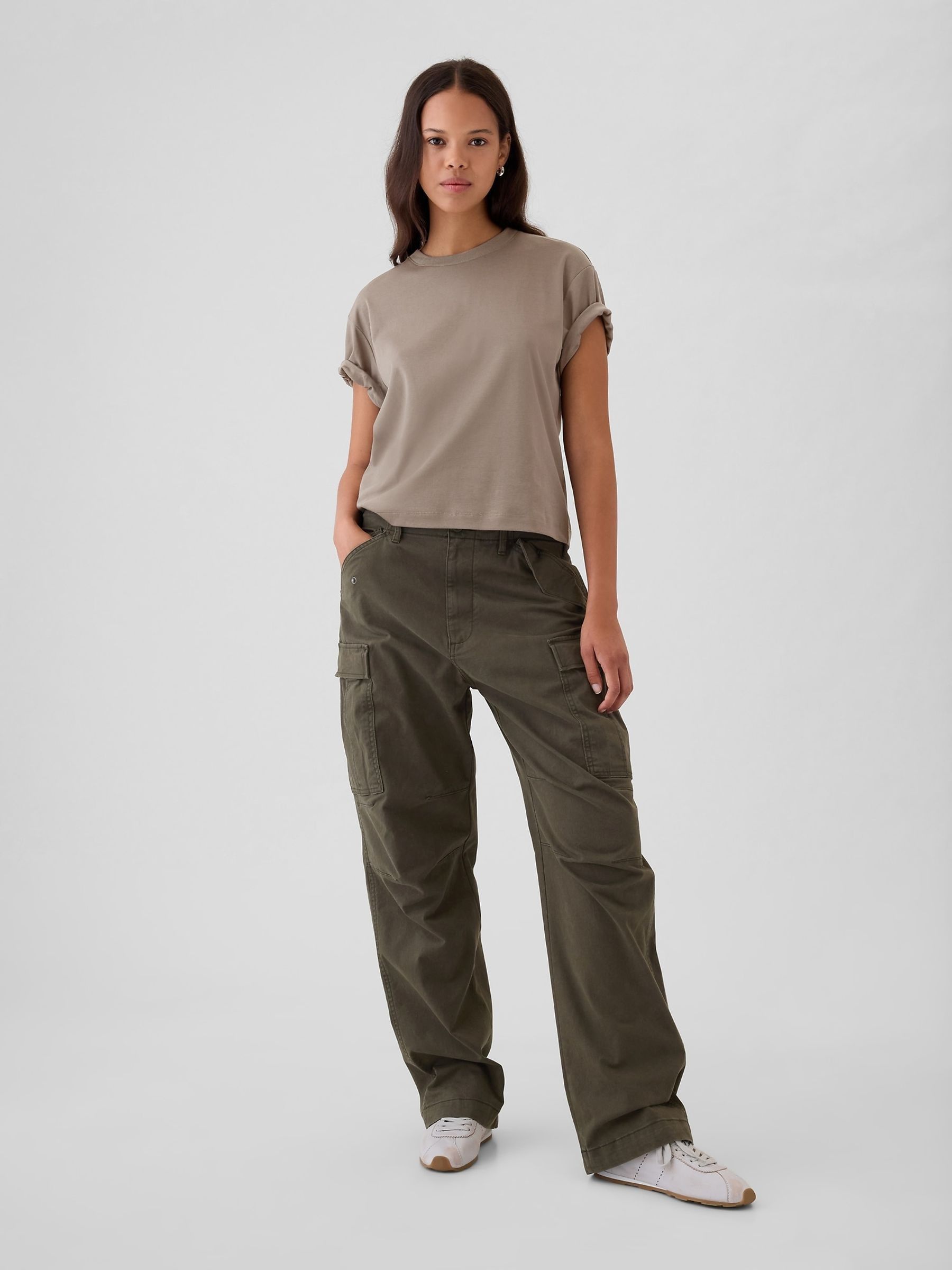 Brown Crew Neck Short Sleeve Oversized T-Shirt - Image 3 of 5