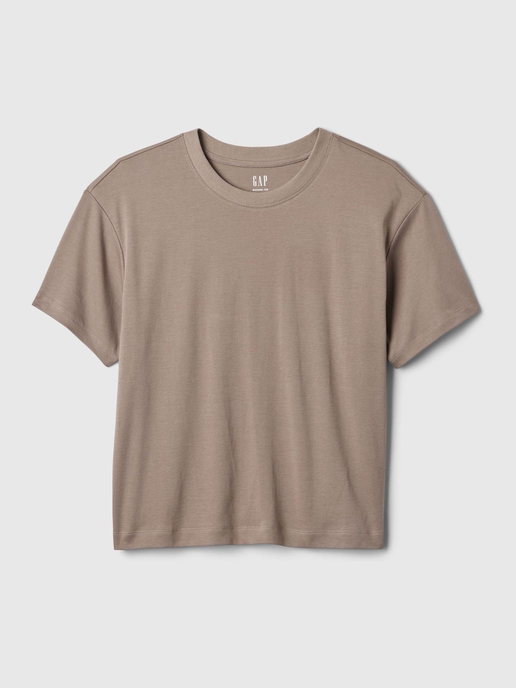 Brown Crew Neck Short Sleeve Oversized T-Shirt - Image 4 of 5