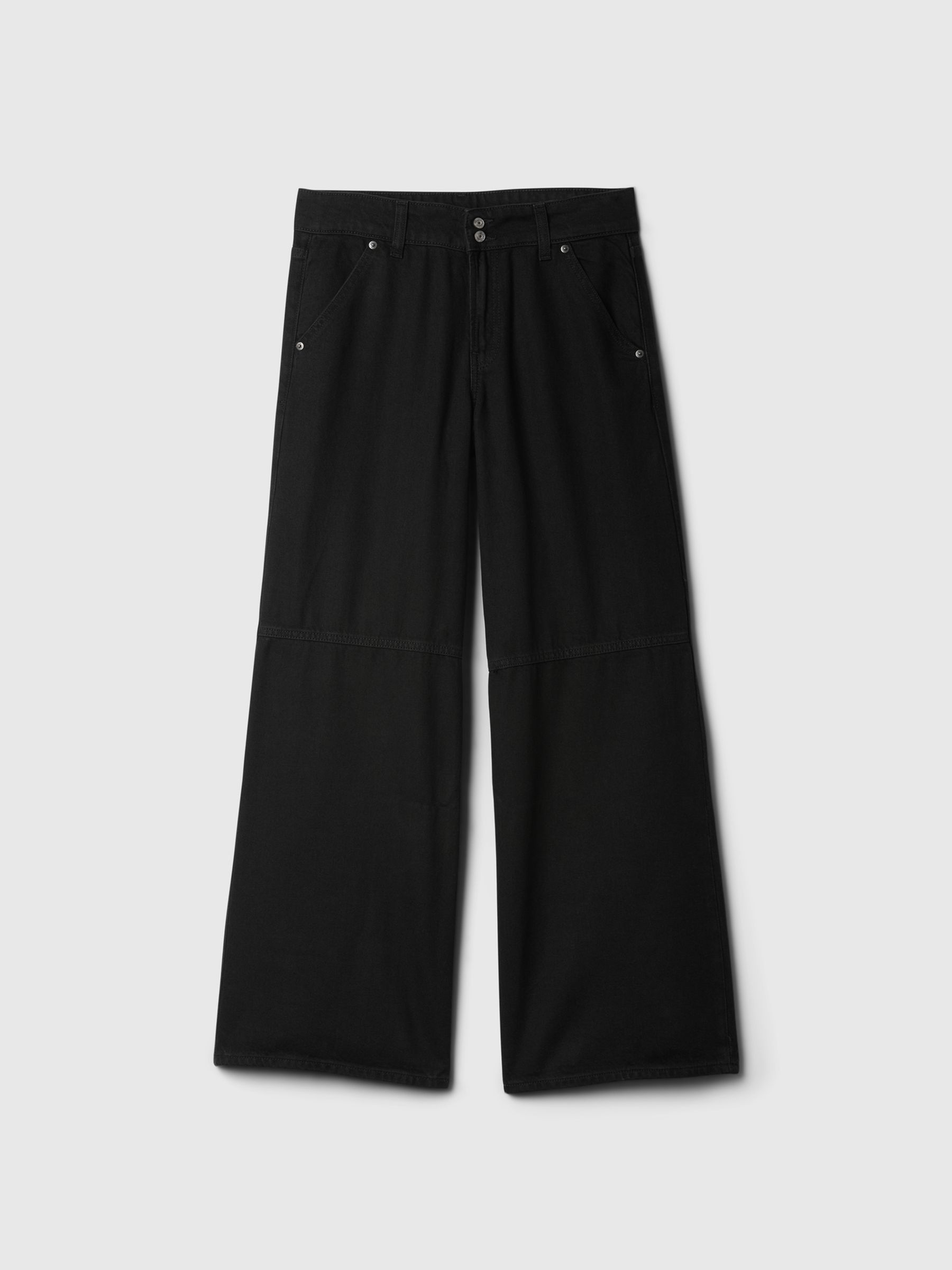 Black Mid Rise UltraSoft Baggy Jeans - Image 9 of 9