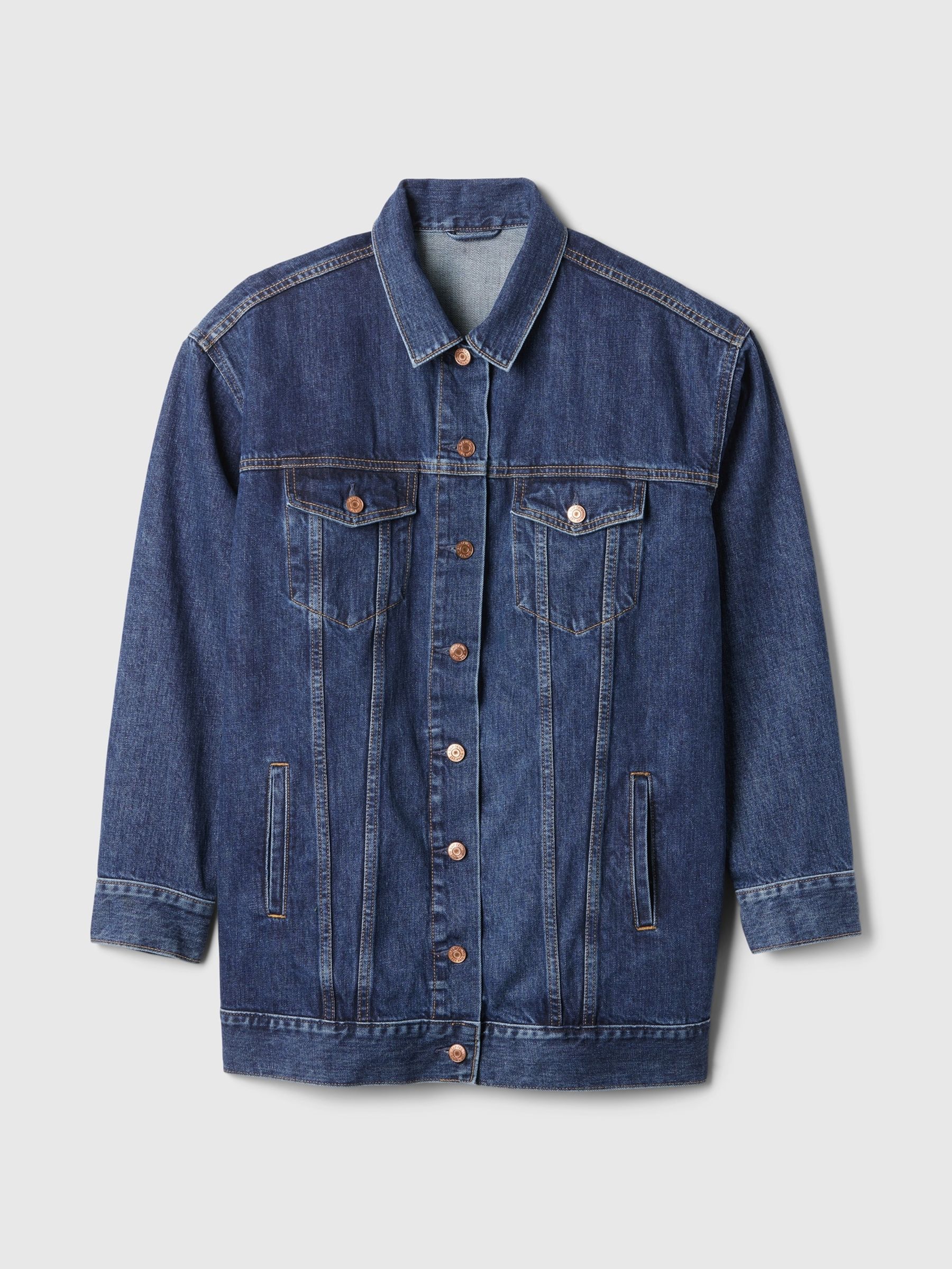 Blue Oversized Icon Denim Jacket - Image 7 of 7