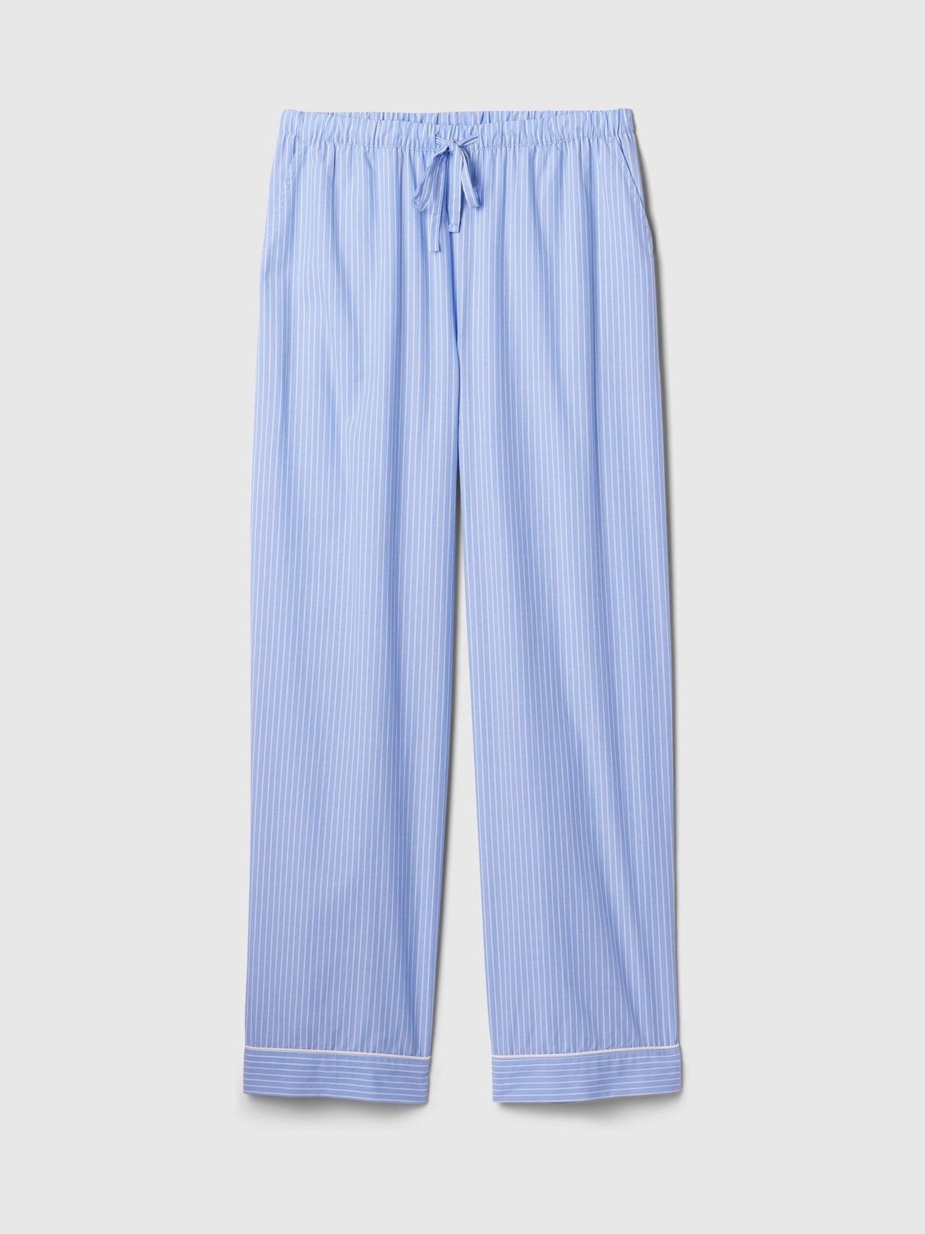 Blue Stripe Trouser Poplin Short Pyjama Bottoms - Image 4 of 4