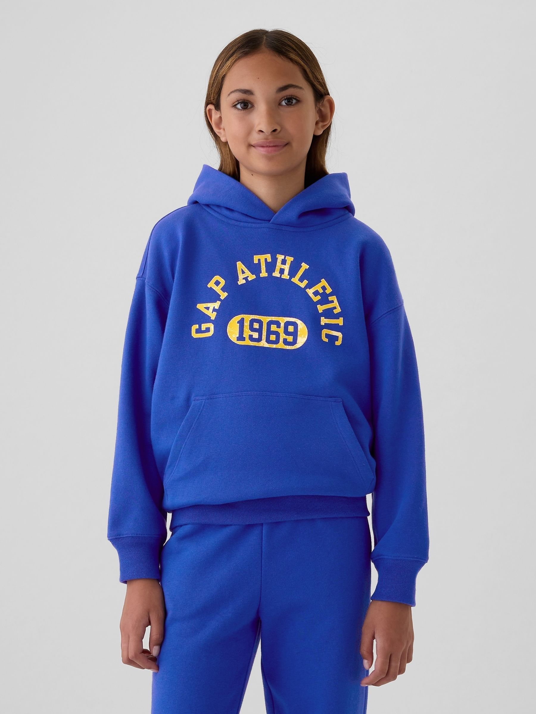 Blue Athletic Logo Hoodie (4-13yrs) - Image 3 of 5