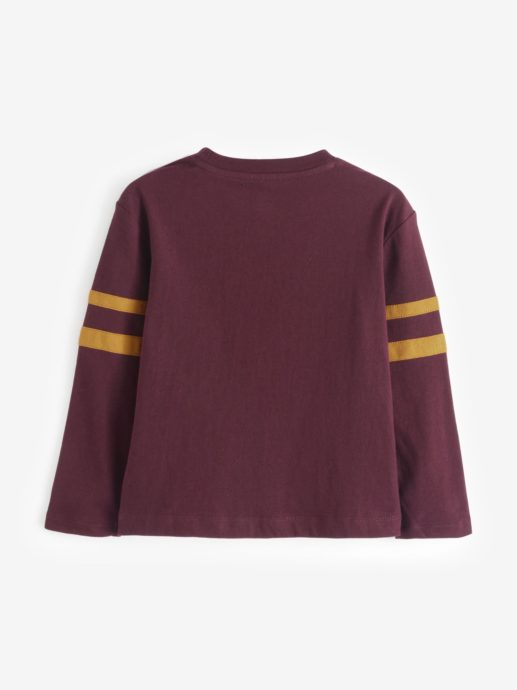 Burgundy Red Athletic Graphic Crew Neck Long Sleeve T-Shirt (4-13yrs) - Image 2 of 3