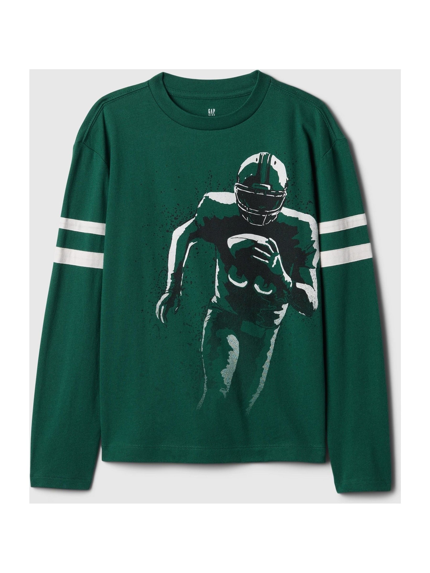 Green Athletic Graphic Crew Neck Long Sleeve T-Shirt (4-13yrs) - Image 1 of 3
