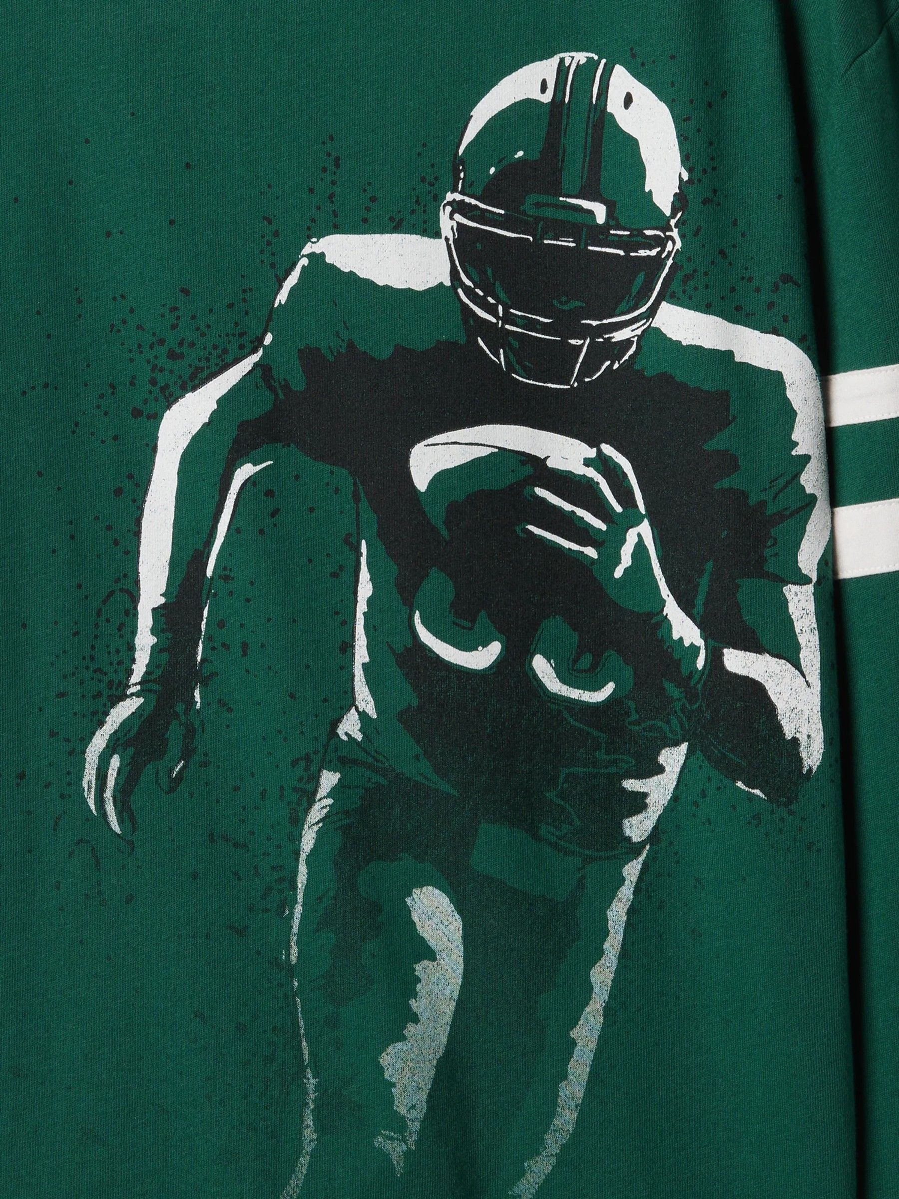 Green Athletic Graphic Crew Neck Long Sleeve T-Shirt (4-13yrs) - Image 3 of 3