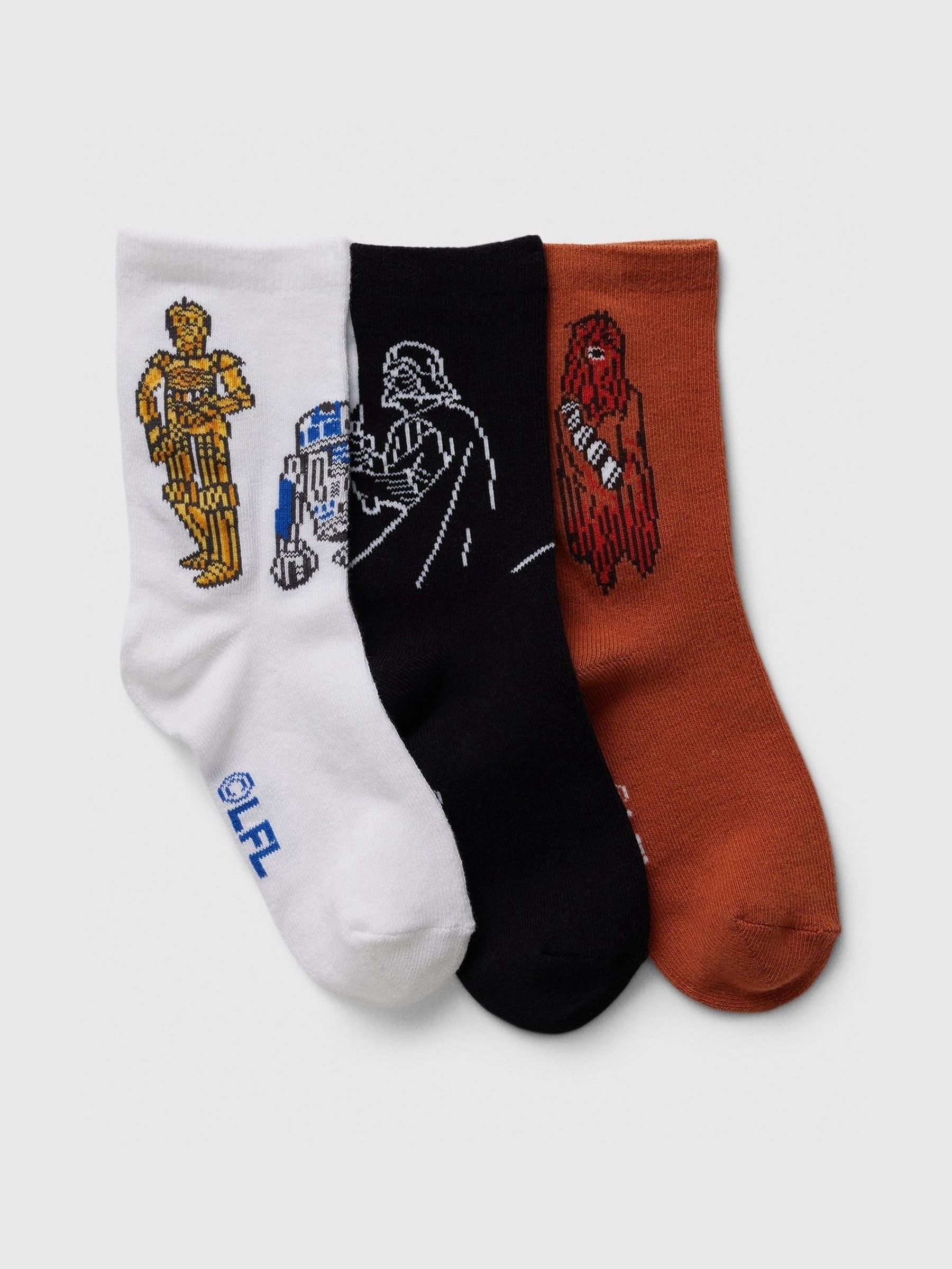 Red Kids 3 Pack Star Wars Crew Socks - Image 1 of 1