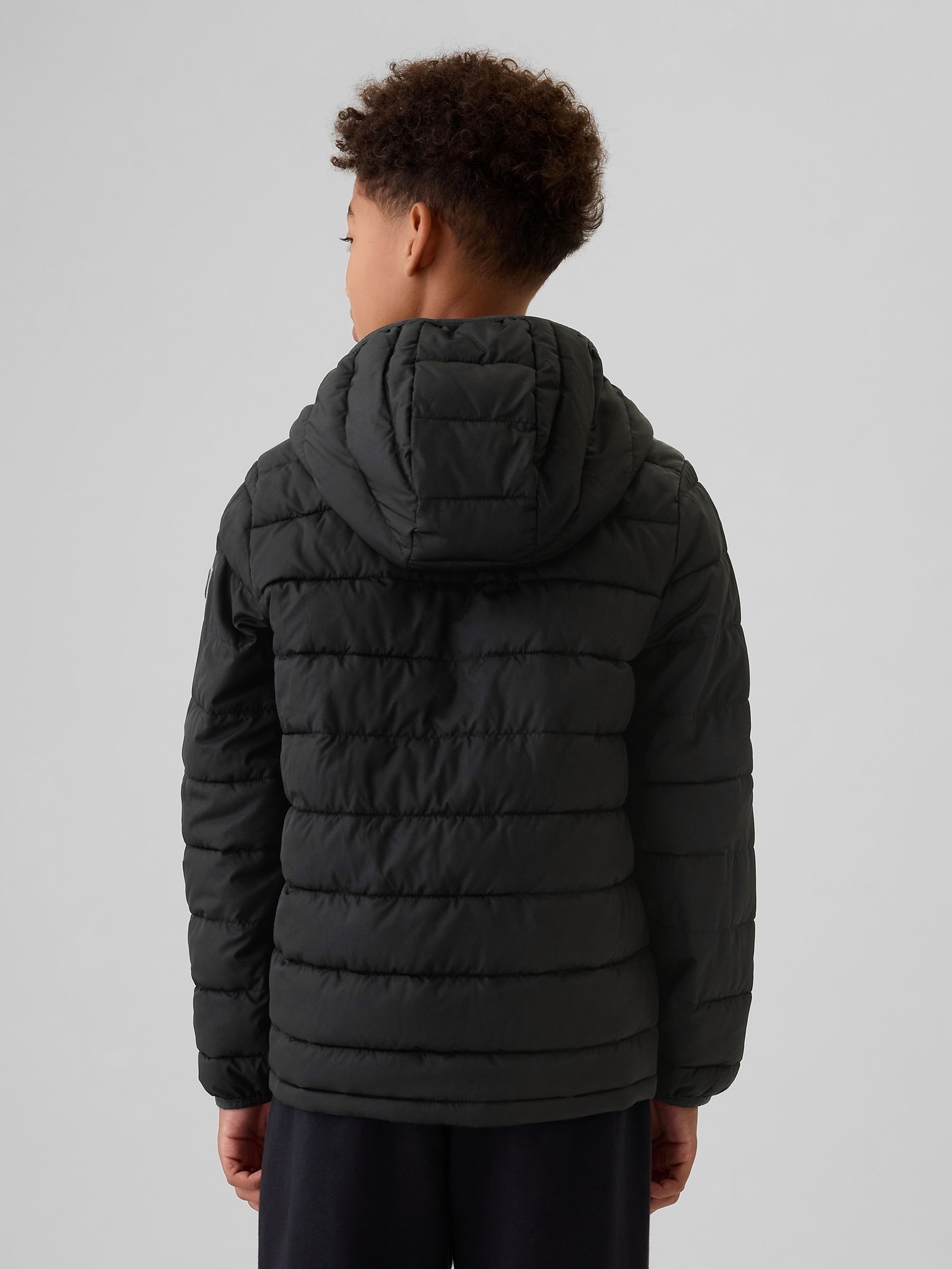 Black Cold Control Water Resistant Puffer Jacket (4-13yrs) - Image 2 of 6