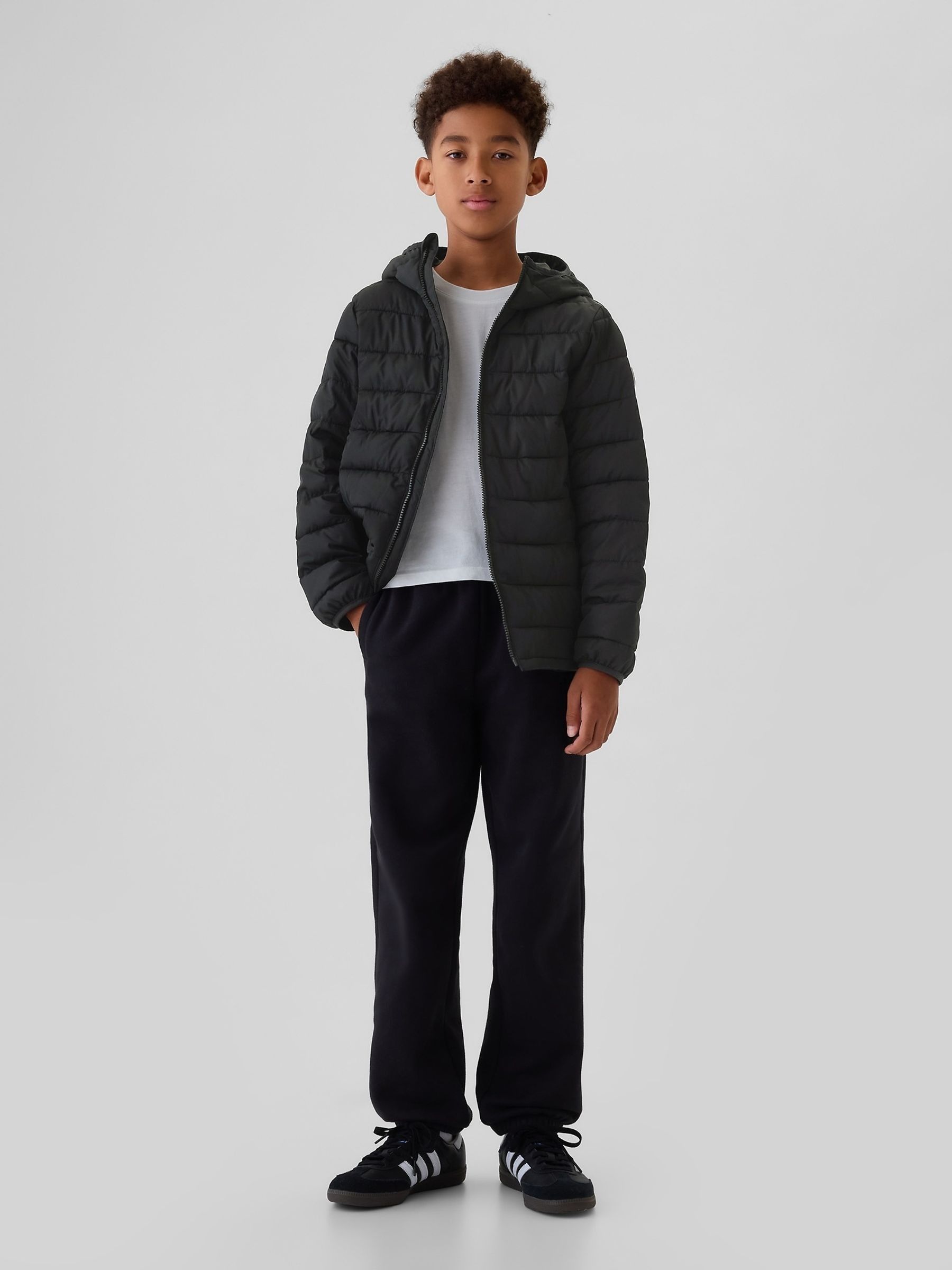 Black Cold Control Water Resistant Puffer Jacket (4-13yrs) - Image 3 of 6