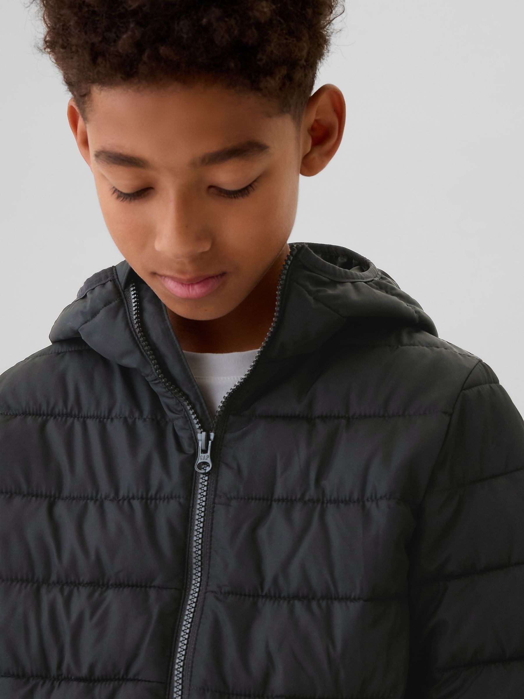 Black Cold Control Water Resistant Puffer Jacket (4-13yrs) - Image 4 of 6