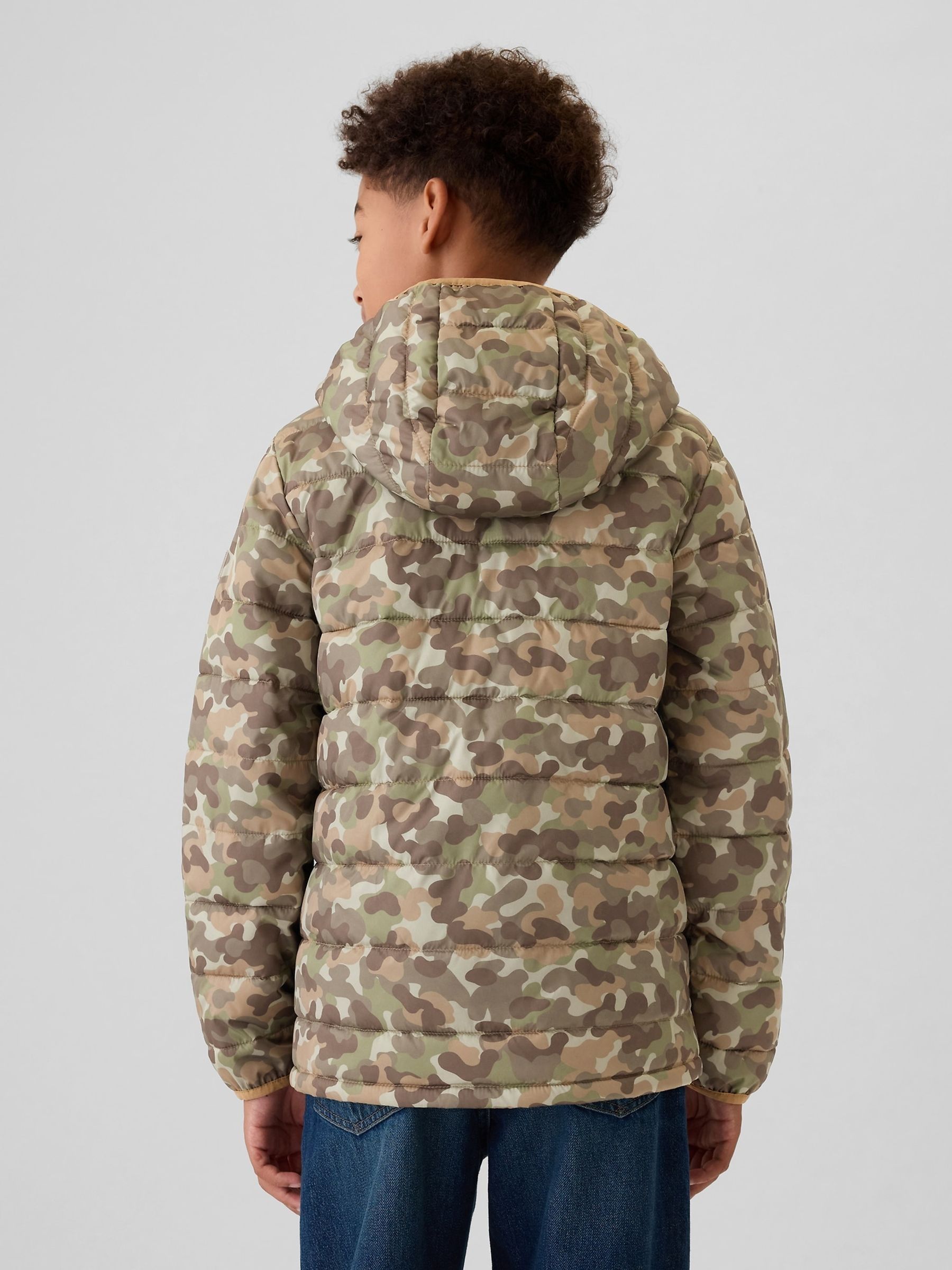 Green Camo Cold Control Water Resistant Puffer Jacket (4-13yrs) - Image 2 of 6