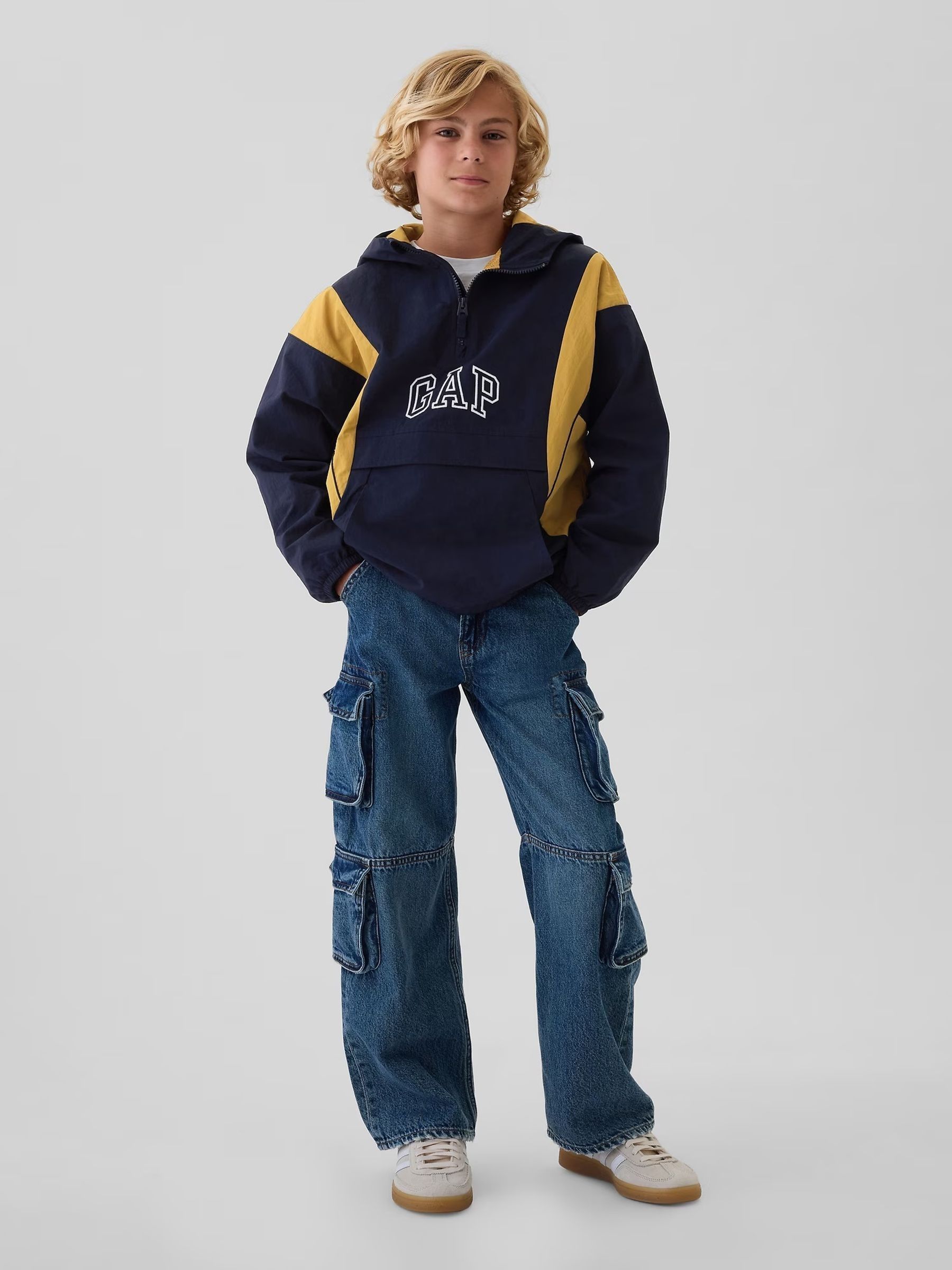 Blue Logo Hooded Windbreaker Jacket (4-13yrs) - Image 3 of 4
