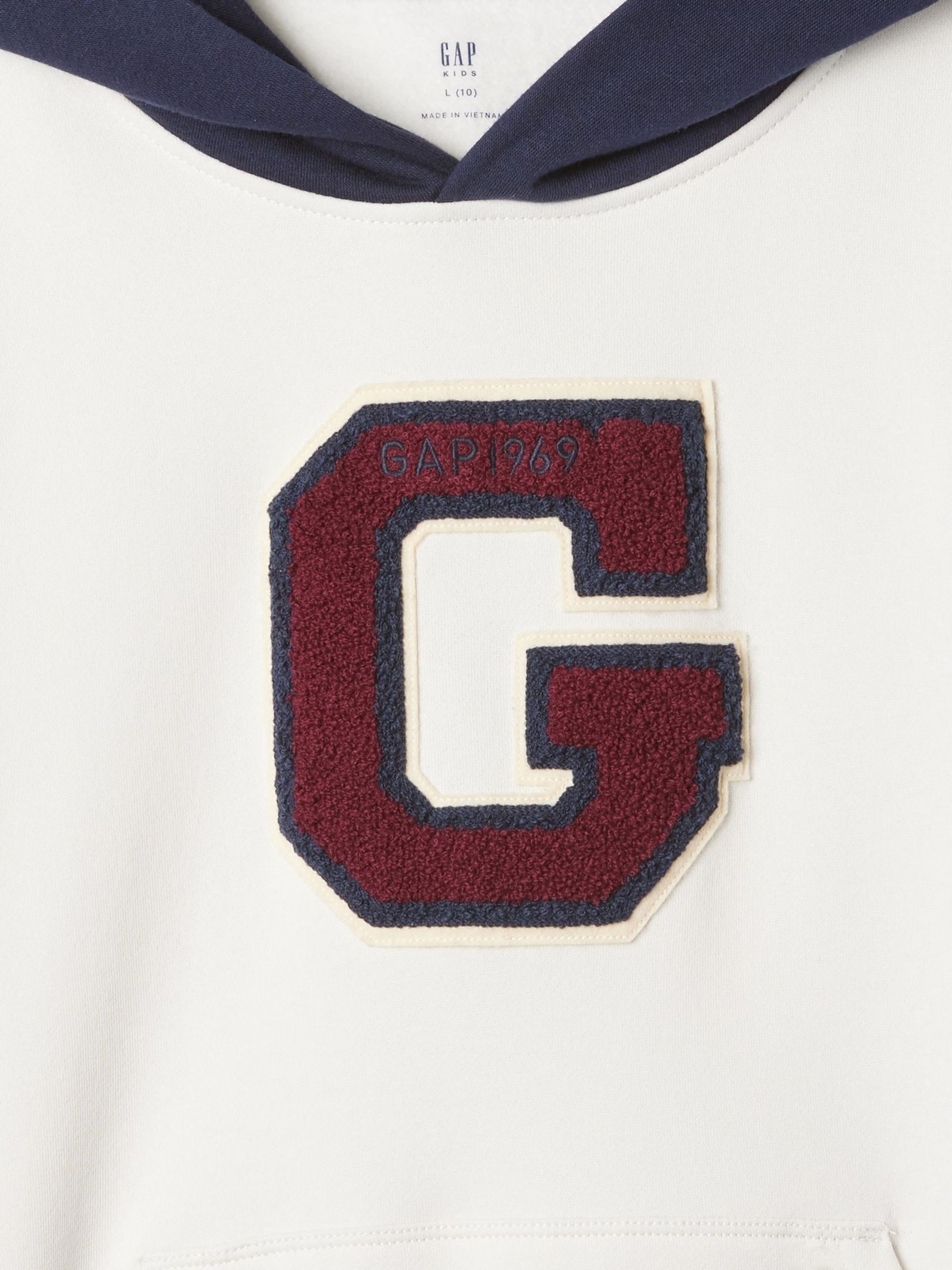 Cream Logo Varsity Hoodie (4-13yrs) - Image 6 of 6