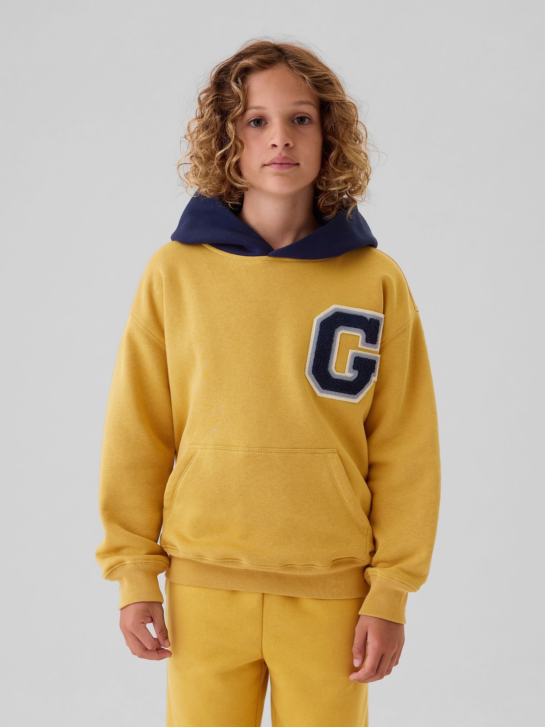 Yellow Athletic Logo Hoodie (4-13yrs) - Image 3 of 5