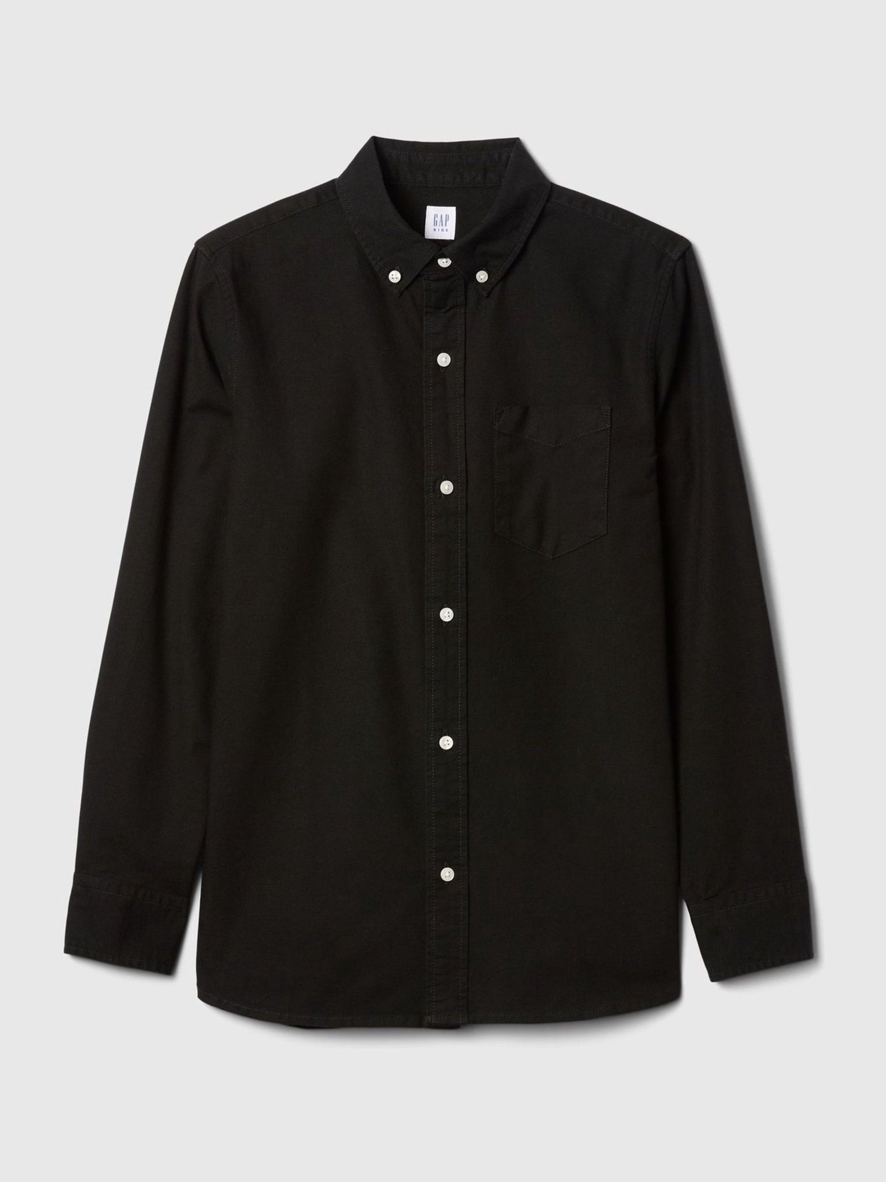 Black Long Sleeve Oxford Shirt (4-13yrs) - Image 4 of 6