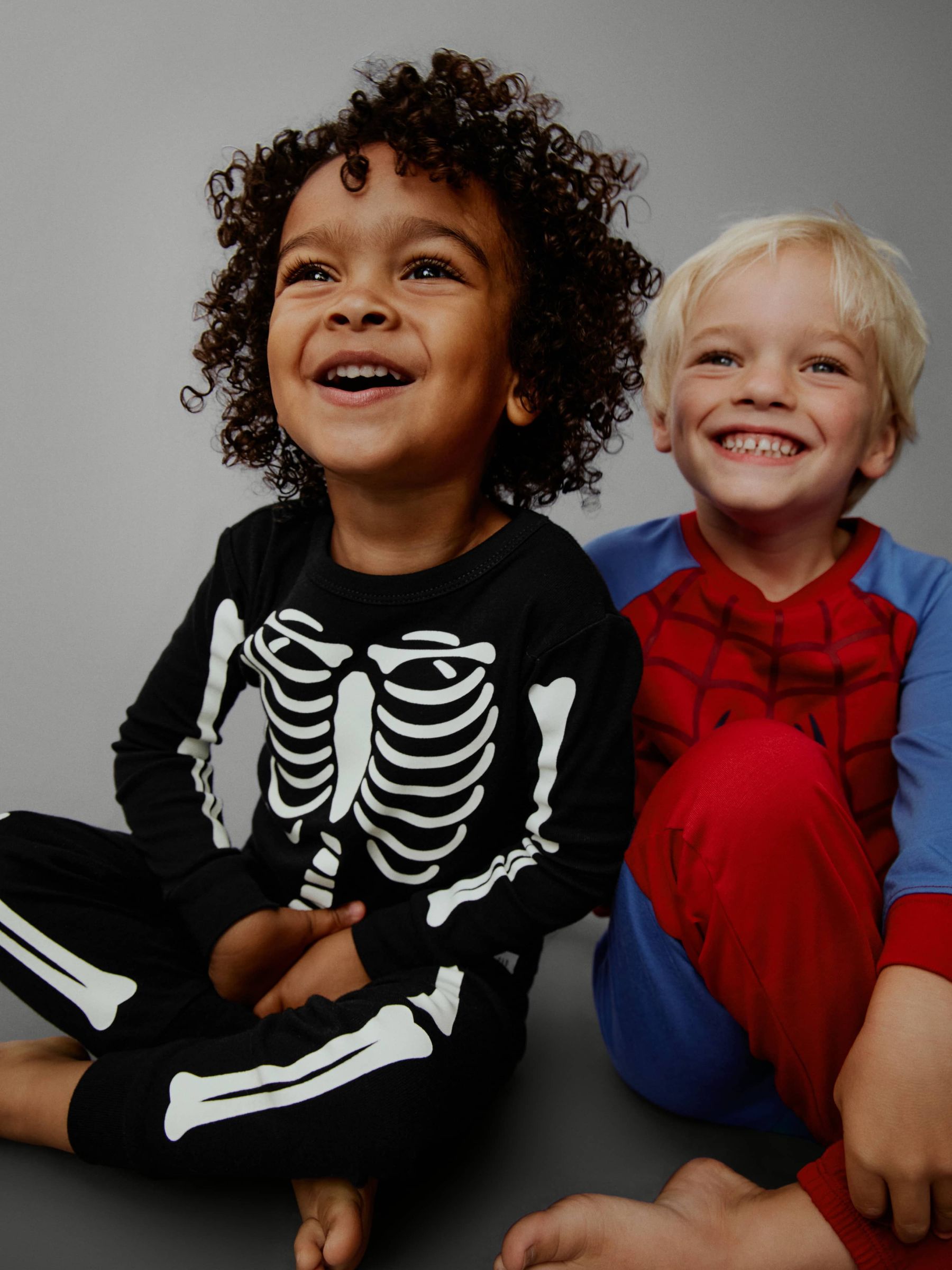Black Halloween Skeleton Cotton Pyjama Set (4-13yrs) - Image 4 of 5