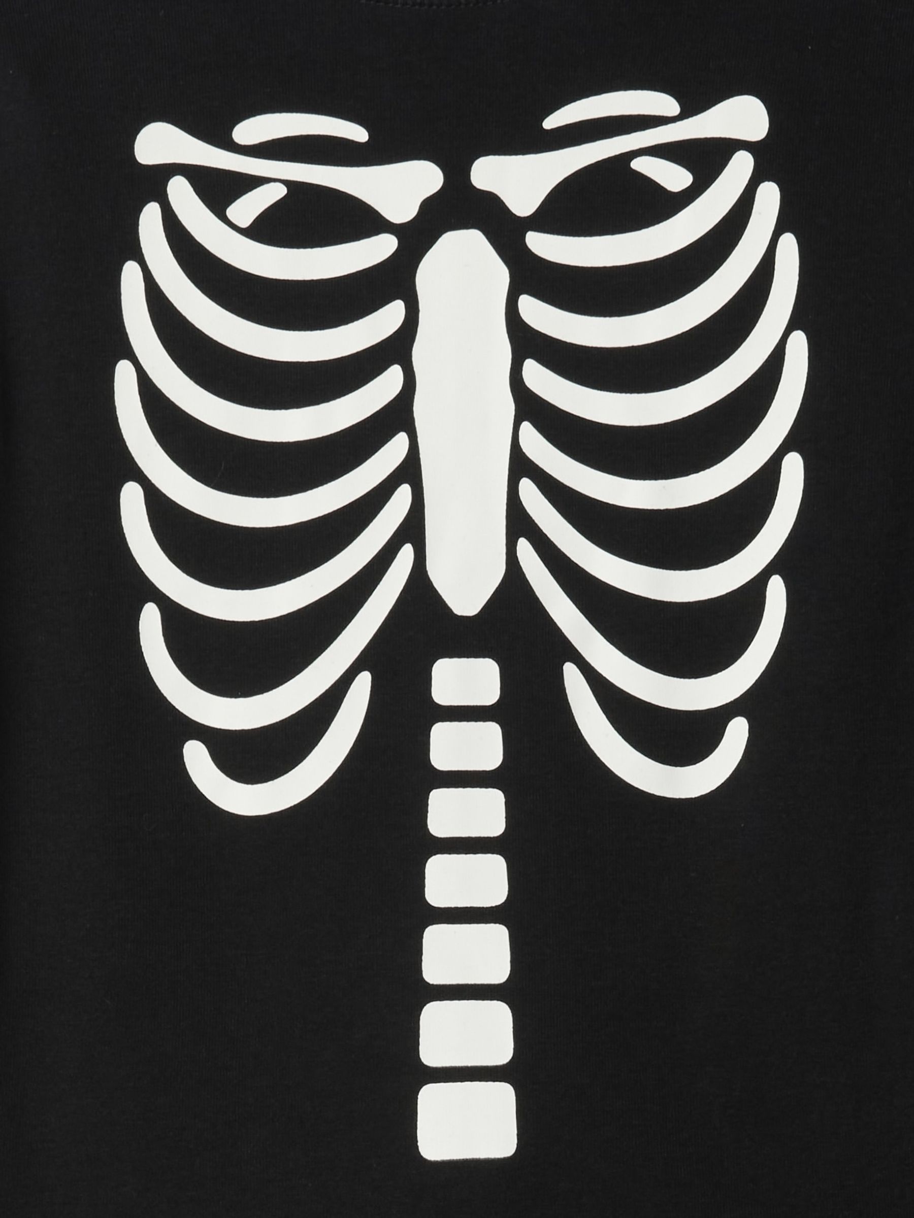 Black Halloween Skeleton Cotton Pyjama Set (4-13yrs) - Image 5 of 5