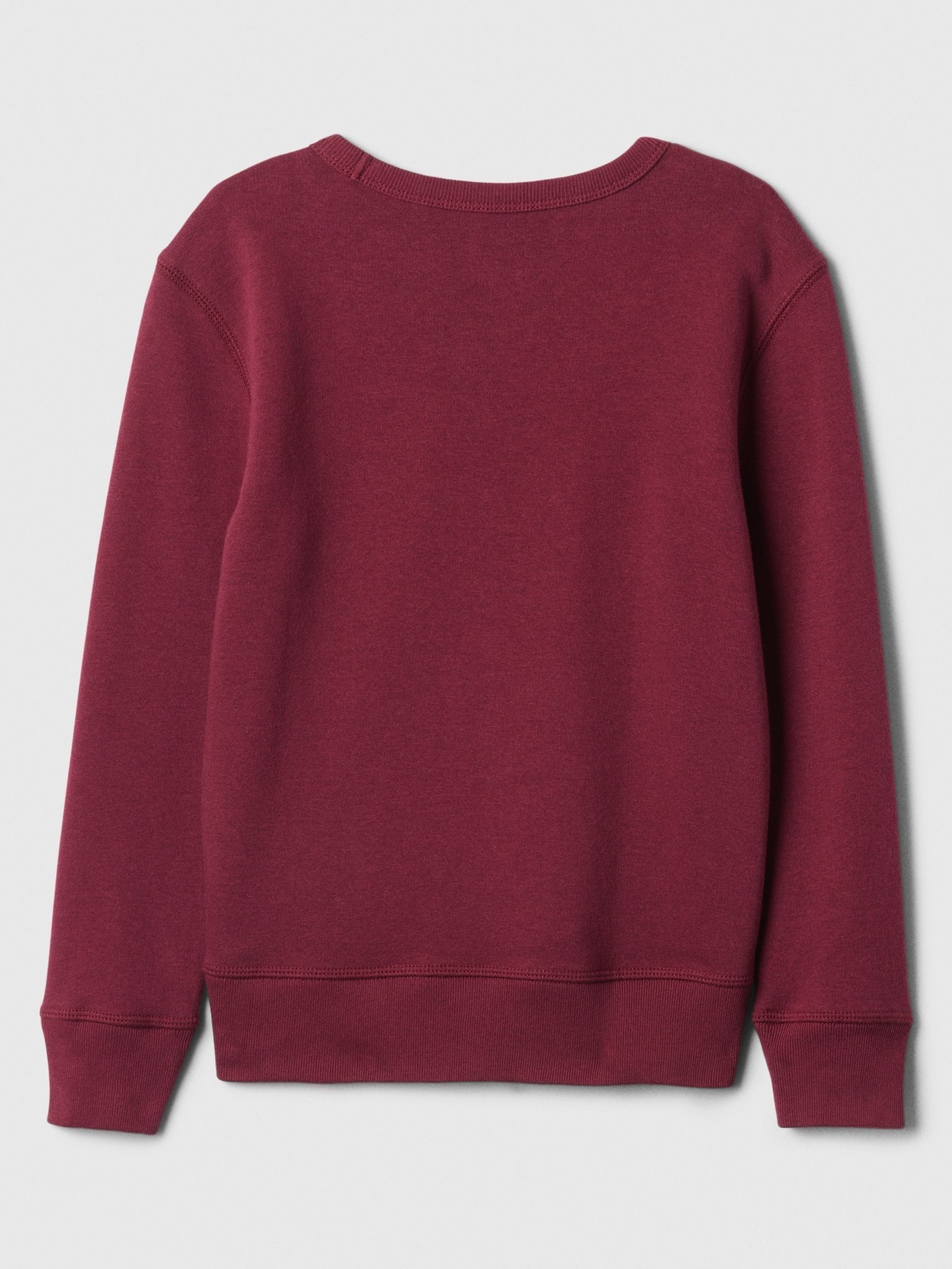 Burgundy Red Relaxed Logo Jumper (4-13yrs) - Image 2 of 3