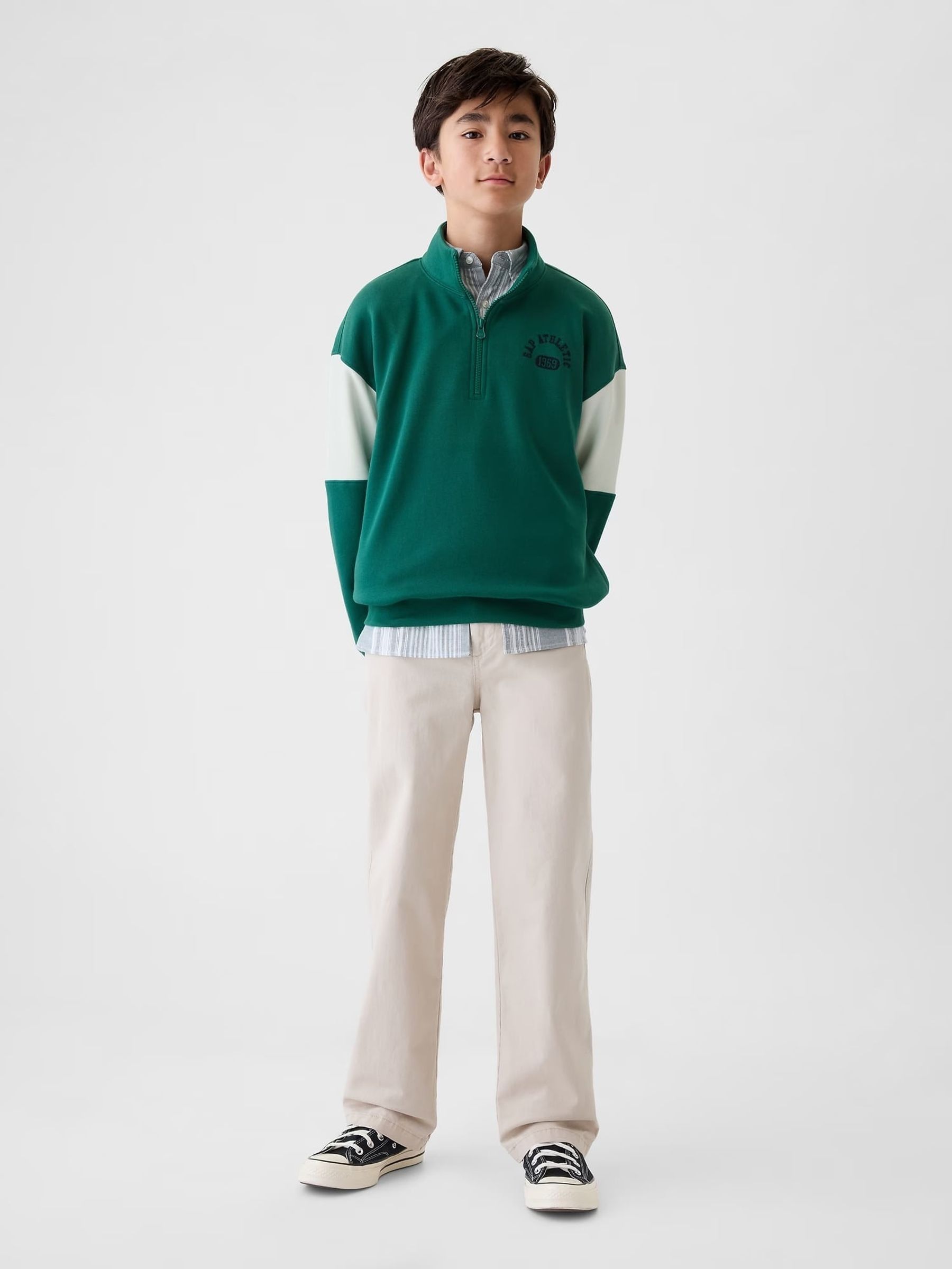 Green Half Zip Pullover (4-13yrs) - Image 3 of 5