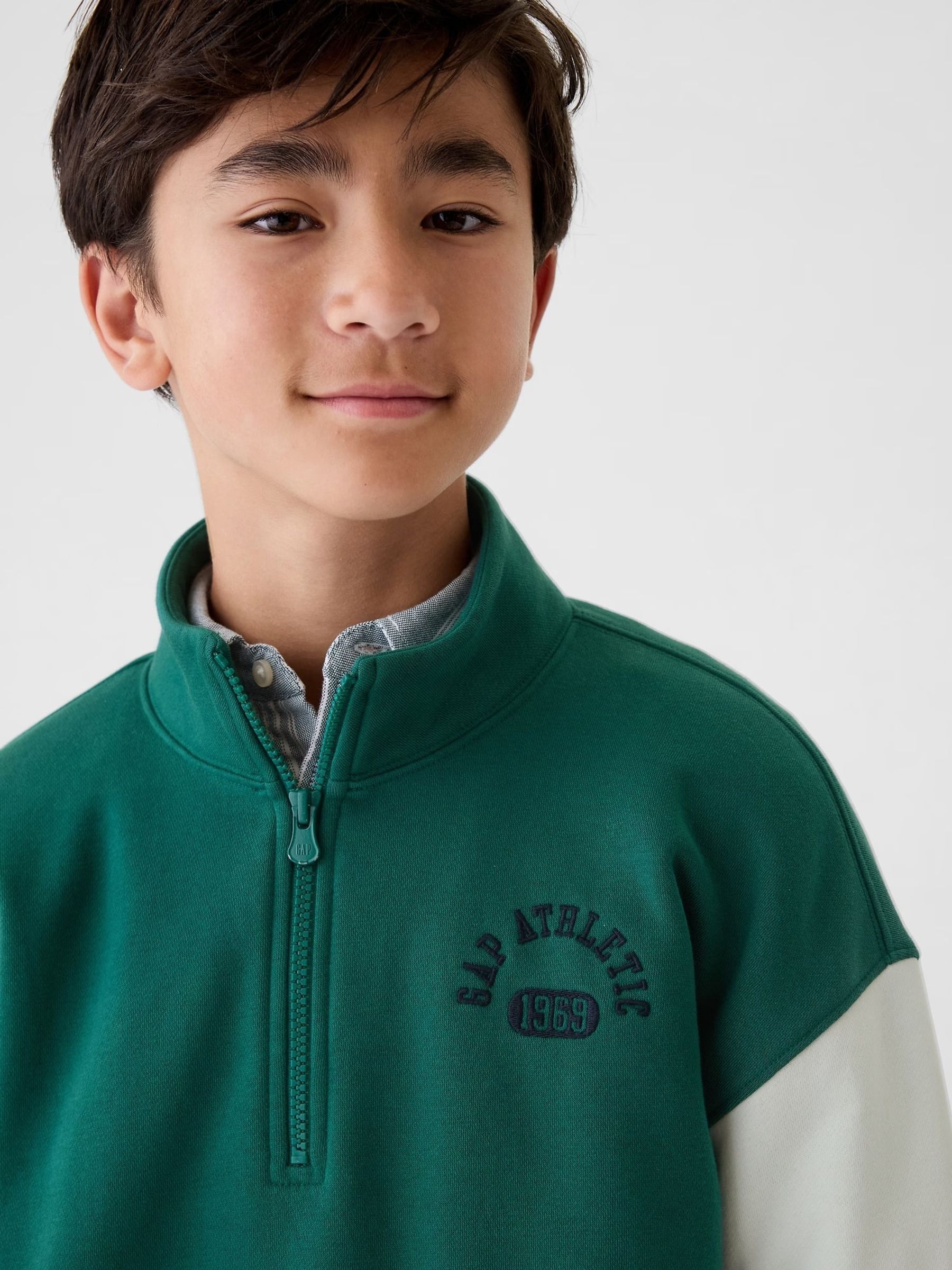 Green Half Zip Pullover (4-13yrs) - Image 4 of 5