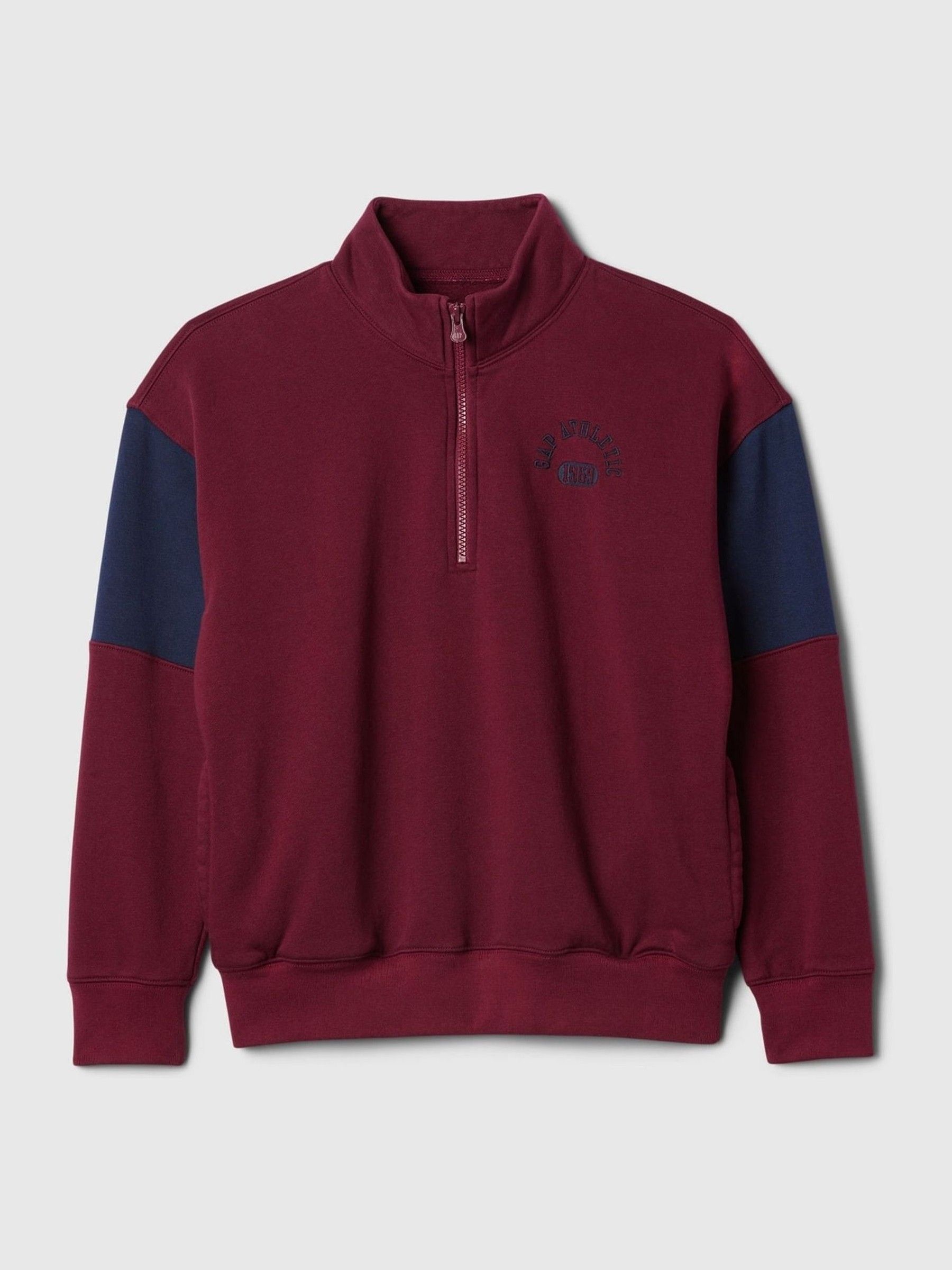 Burgundy Red Half Zip Pullover (4-13yrs) - Image 5 of 5