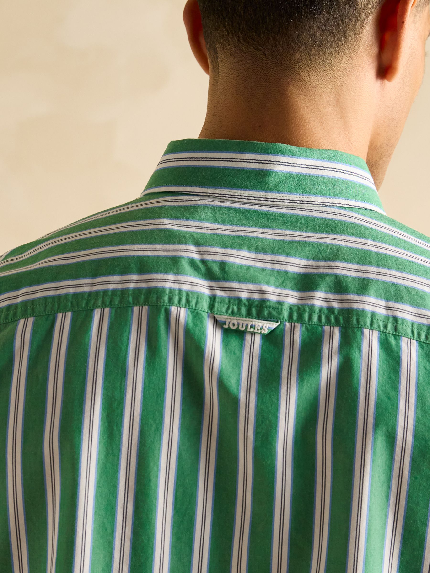 Poplin Green Stripe Classic Fit Shirt - Image 6 of 9