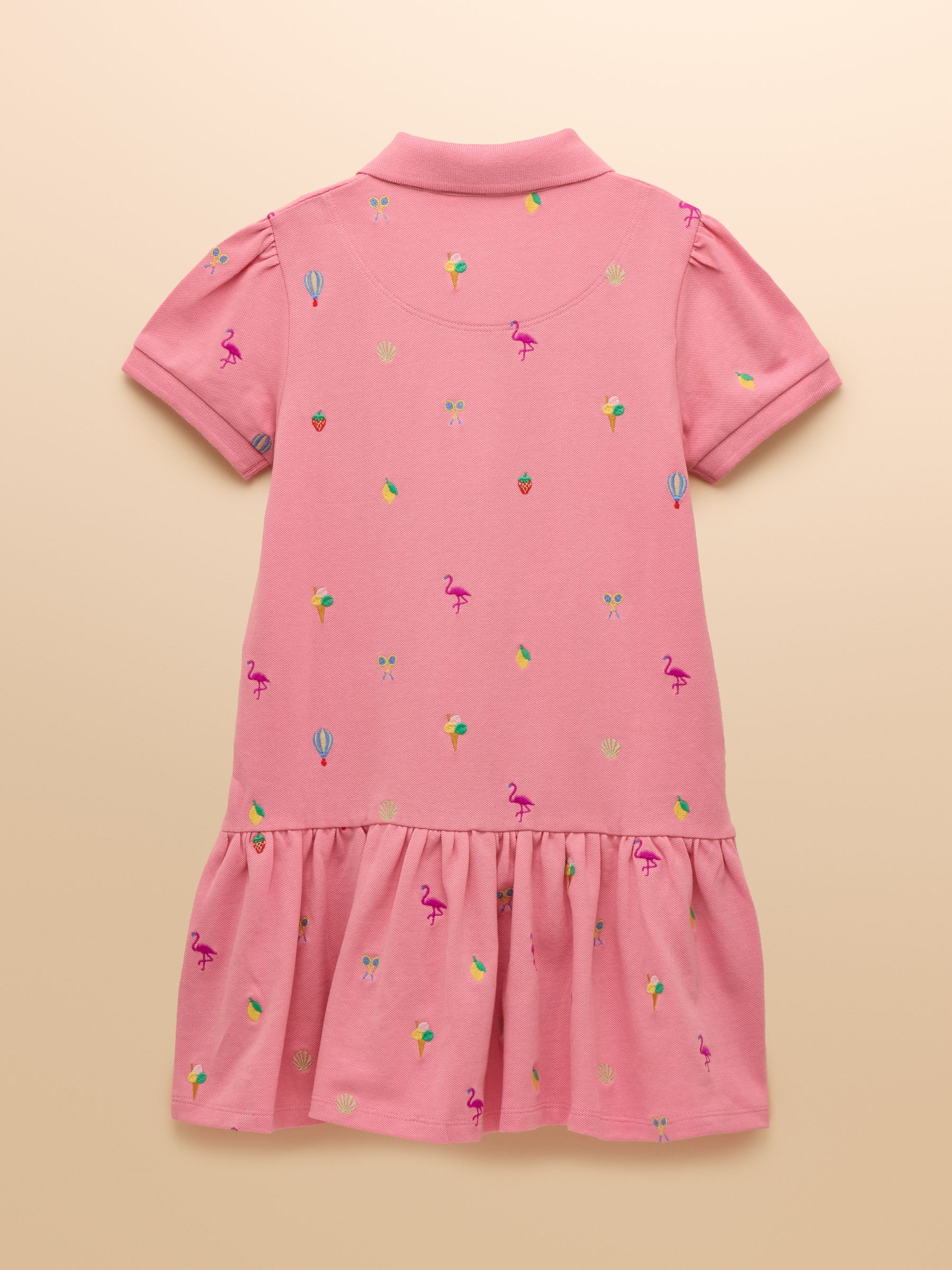 Girls' Pink Polo Shirt Dress - Image 2 of 5