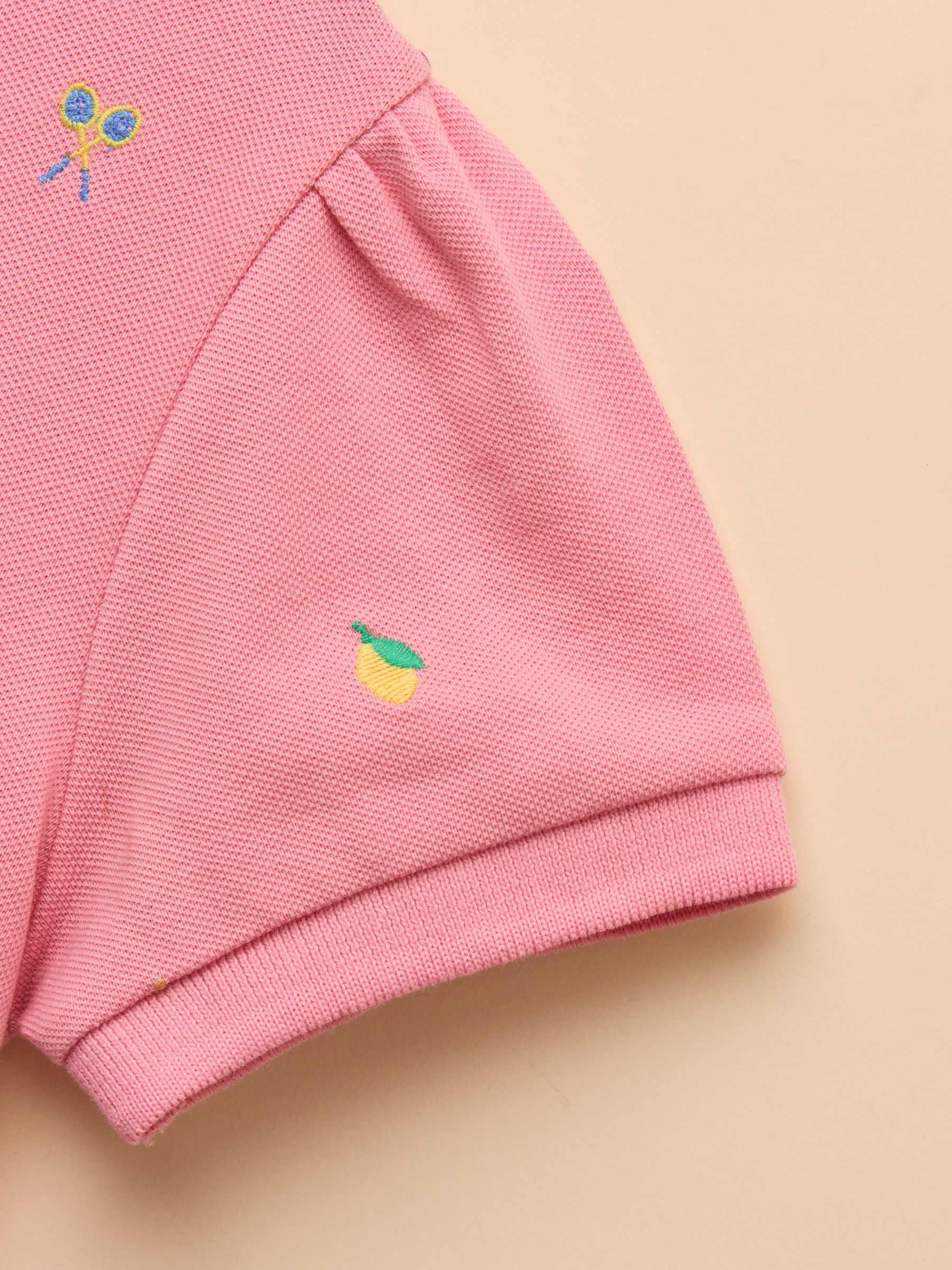 Girls' Pink Polo Shirt Dress - Image 5 of 5