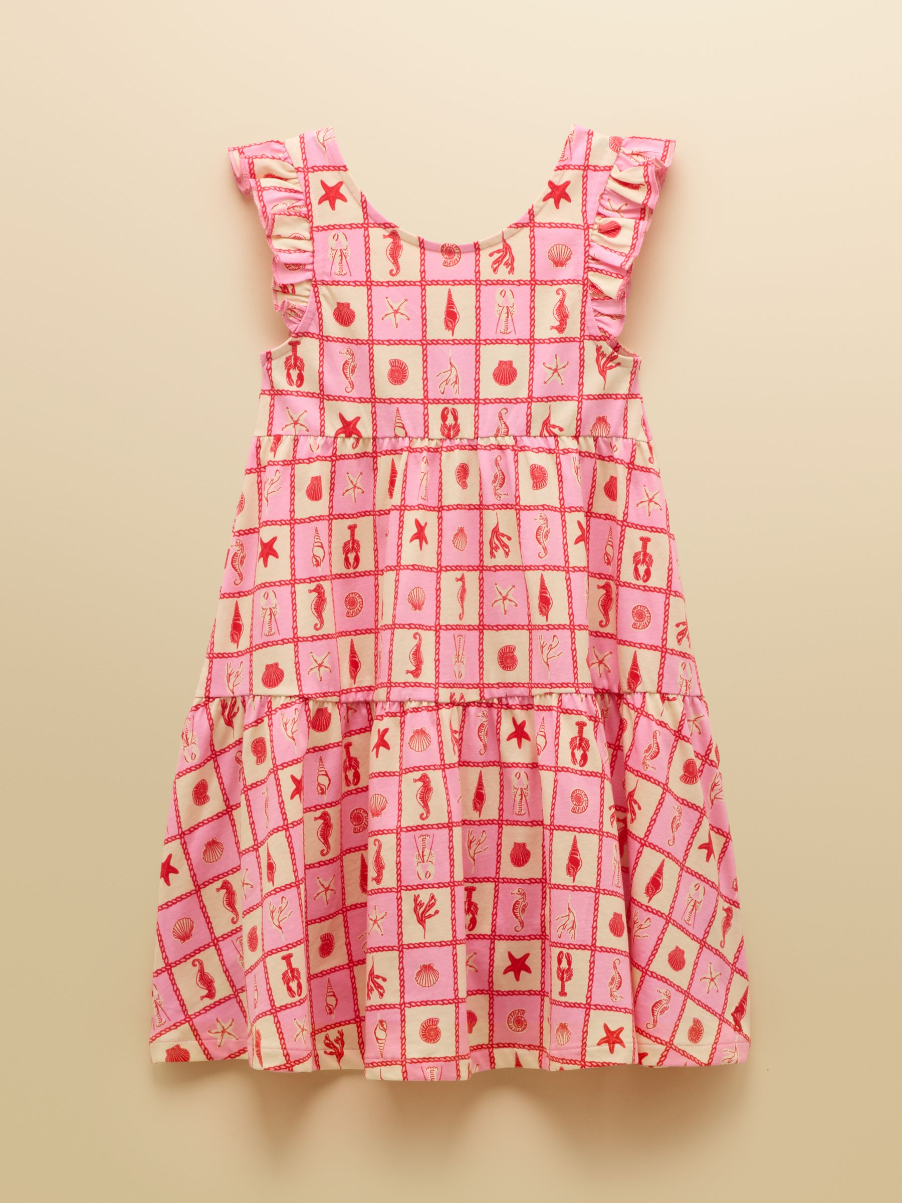 （K08044）jiltu petit frill dress ピンク　0 Scallop Detail Tiered Mini Dress – English Factory