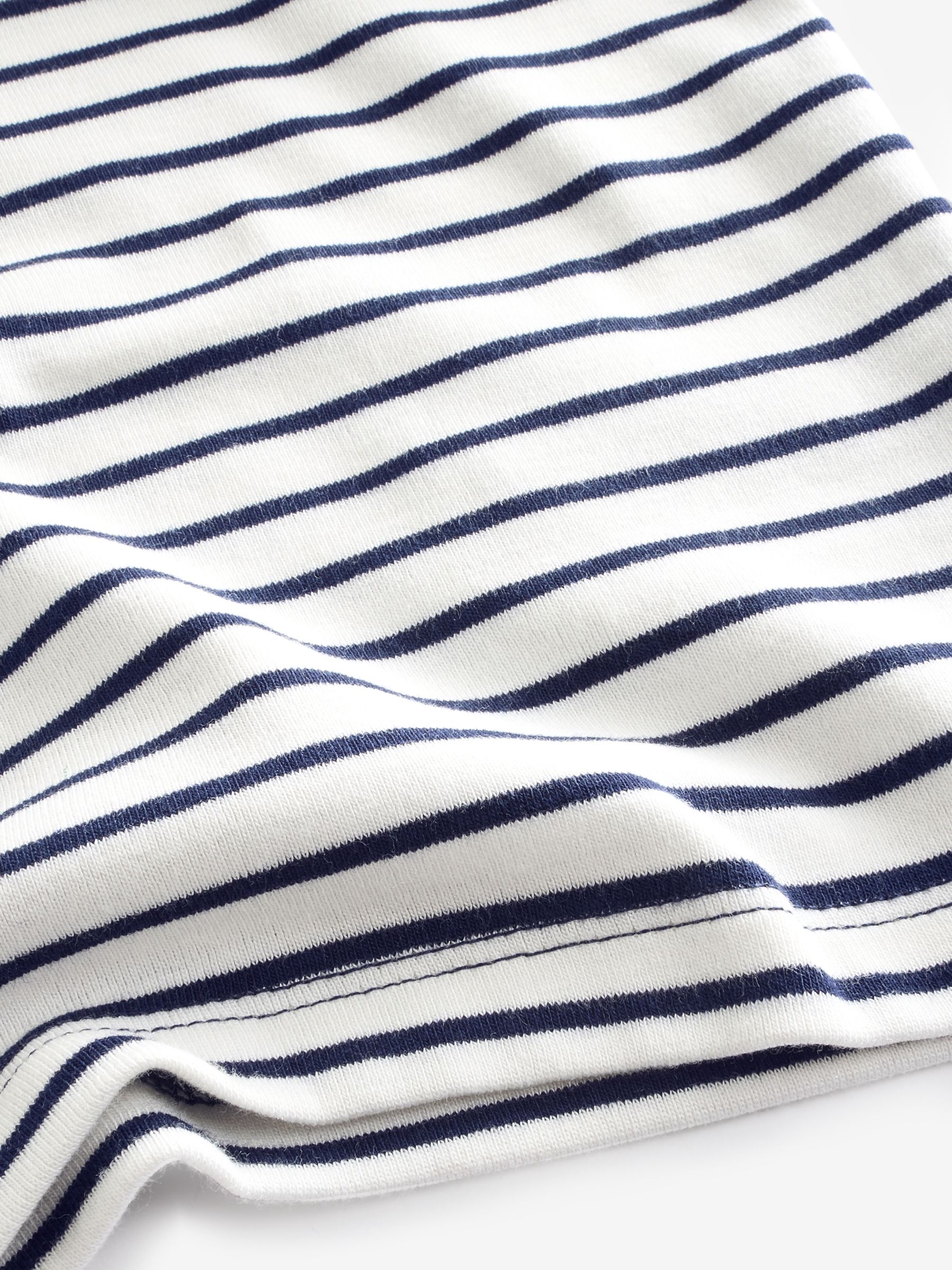 White/Blue Stripe Modern Cotton-Modal Vest - Image 5 of 5