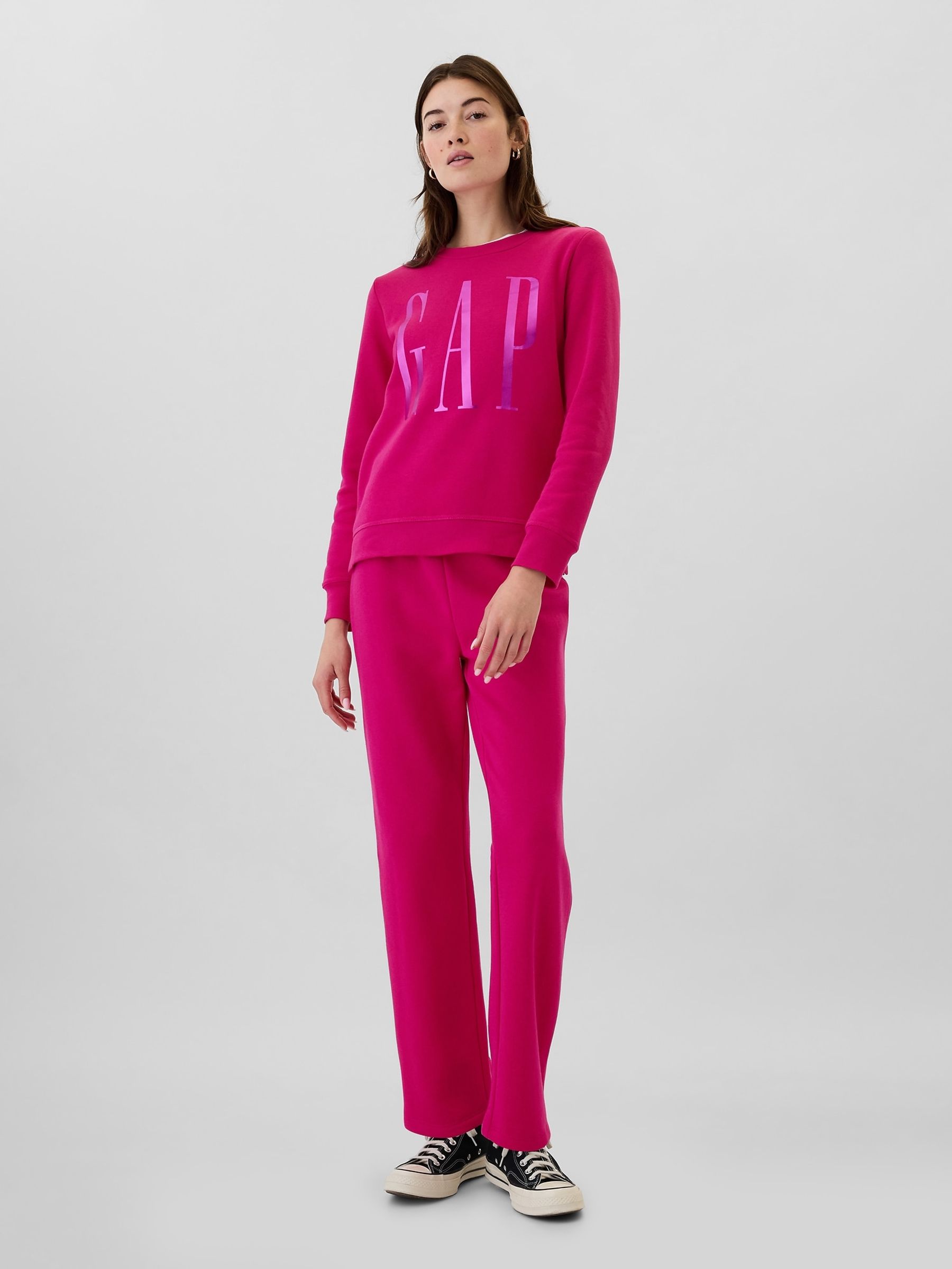 Purple Relaxed Logo Crew Neck Jumper - Image 3 of 5