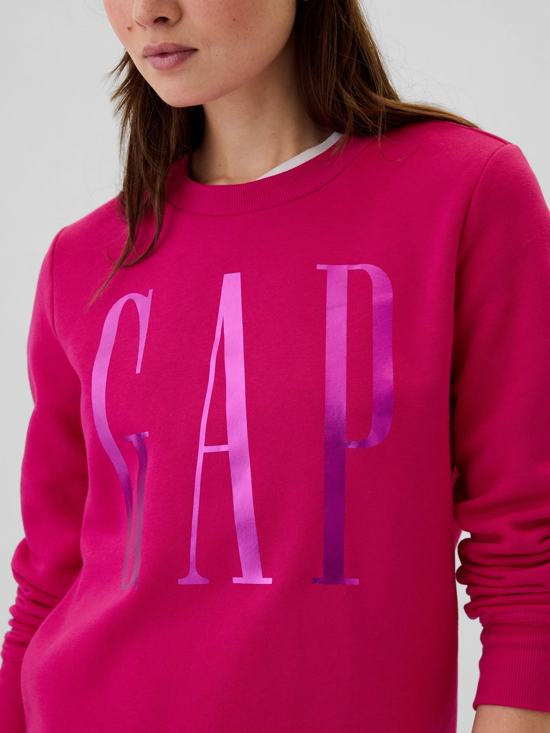 Purple Relaxed Logo Crew Neck Jumper - Image 4 of 5
