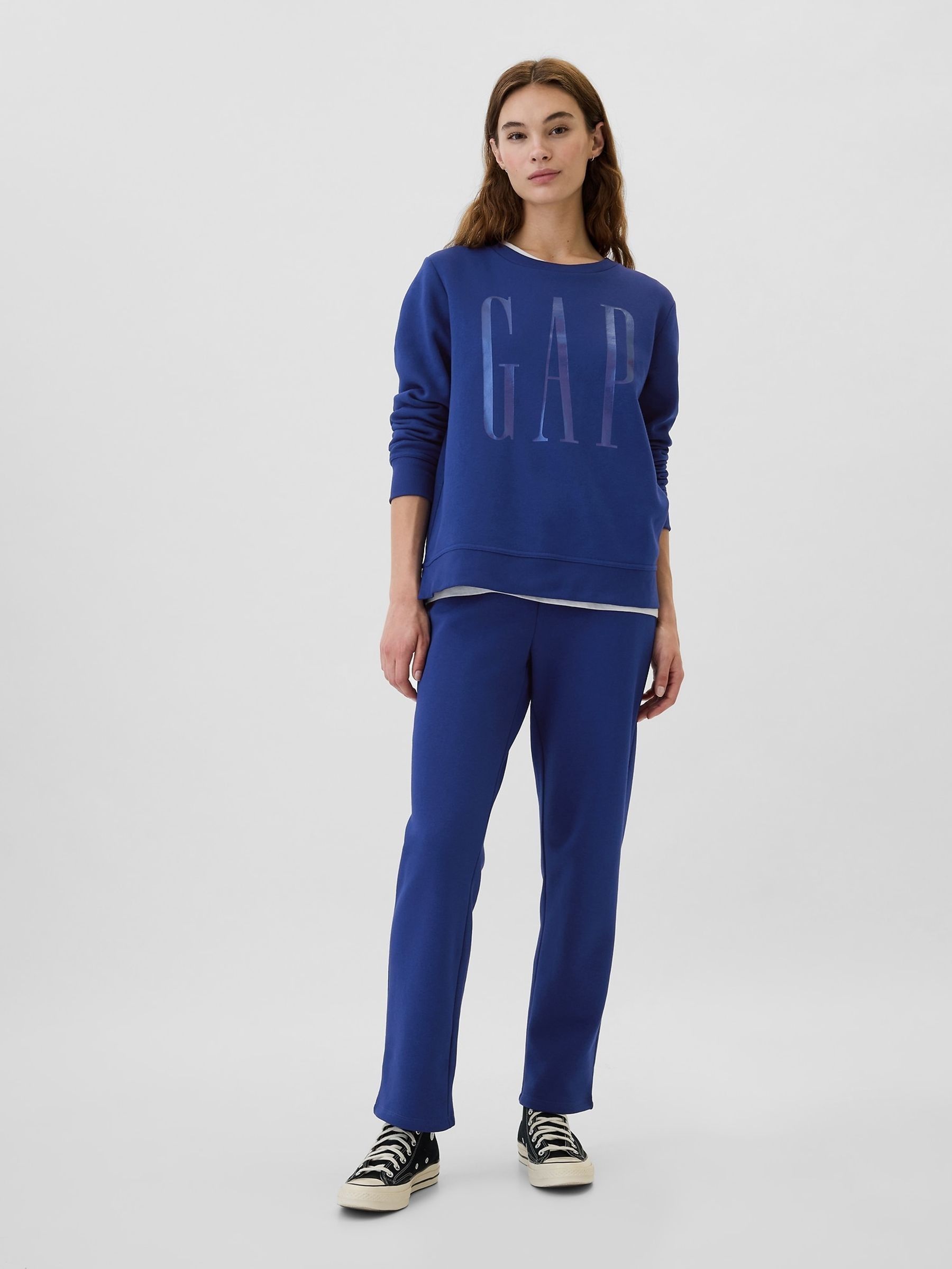 Blue Relaxed Logo Crew Neck Jumper - Image 3 of 5
