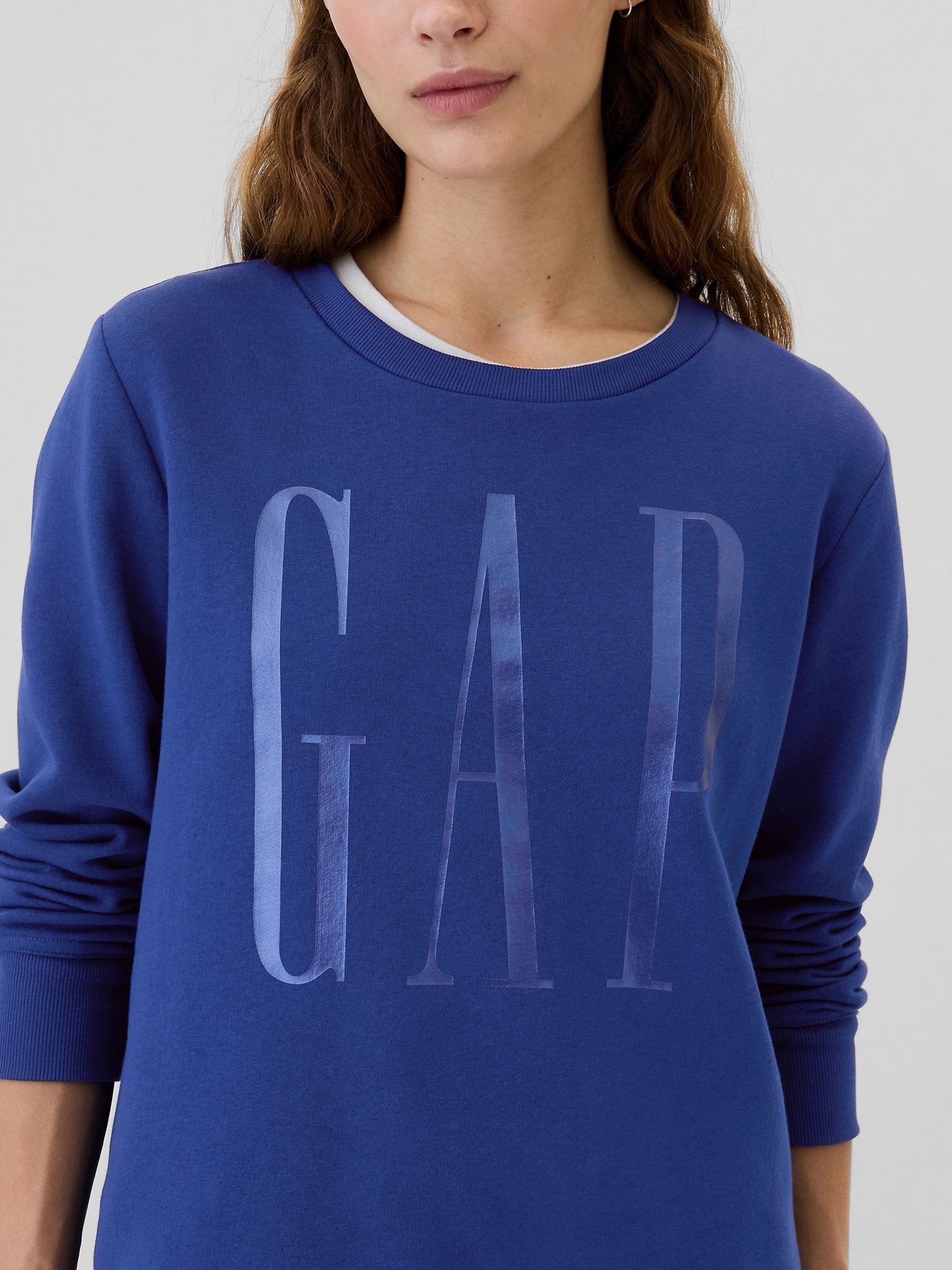 Blue Relaxed Logo Crew Neck Jumper - Image 4 of 5