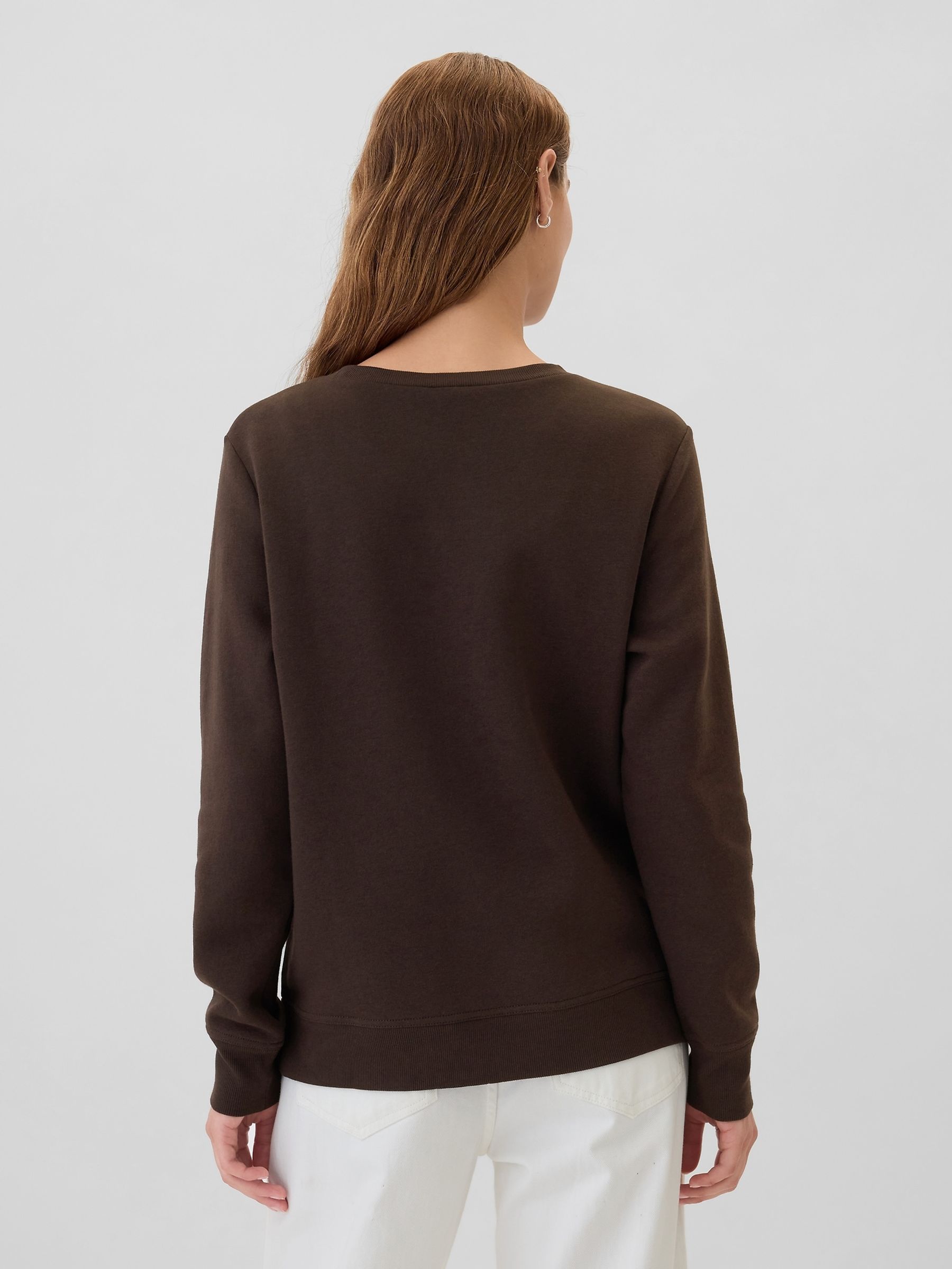 Brown Metallic Relaxed Logo Crew Neck Jumper - Image 2 of 4