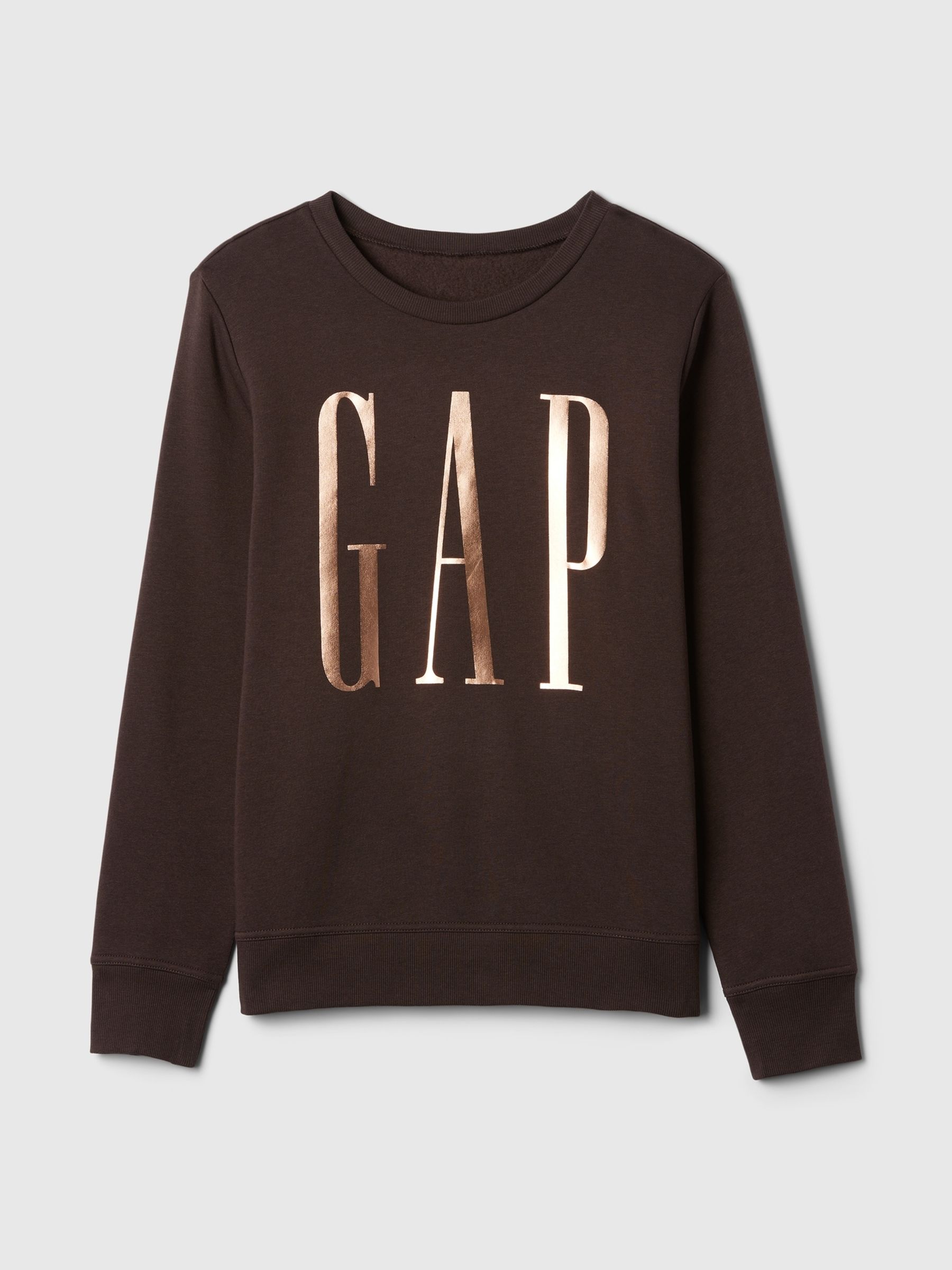 Brown Metallic Relaxed Logo Crew Neck Jumper - Image 4 of 4