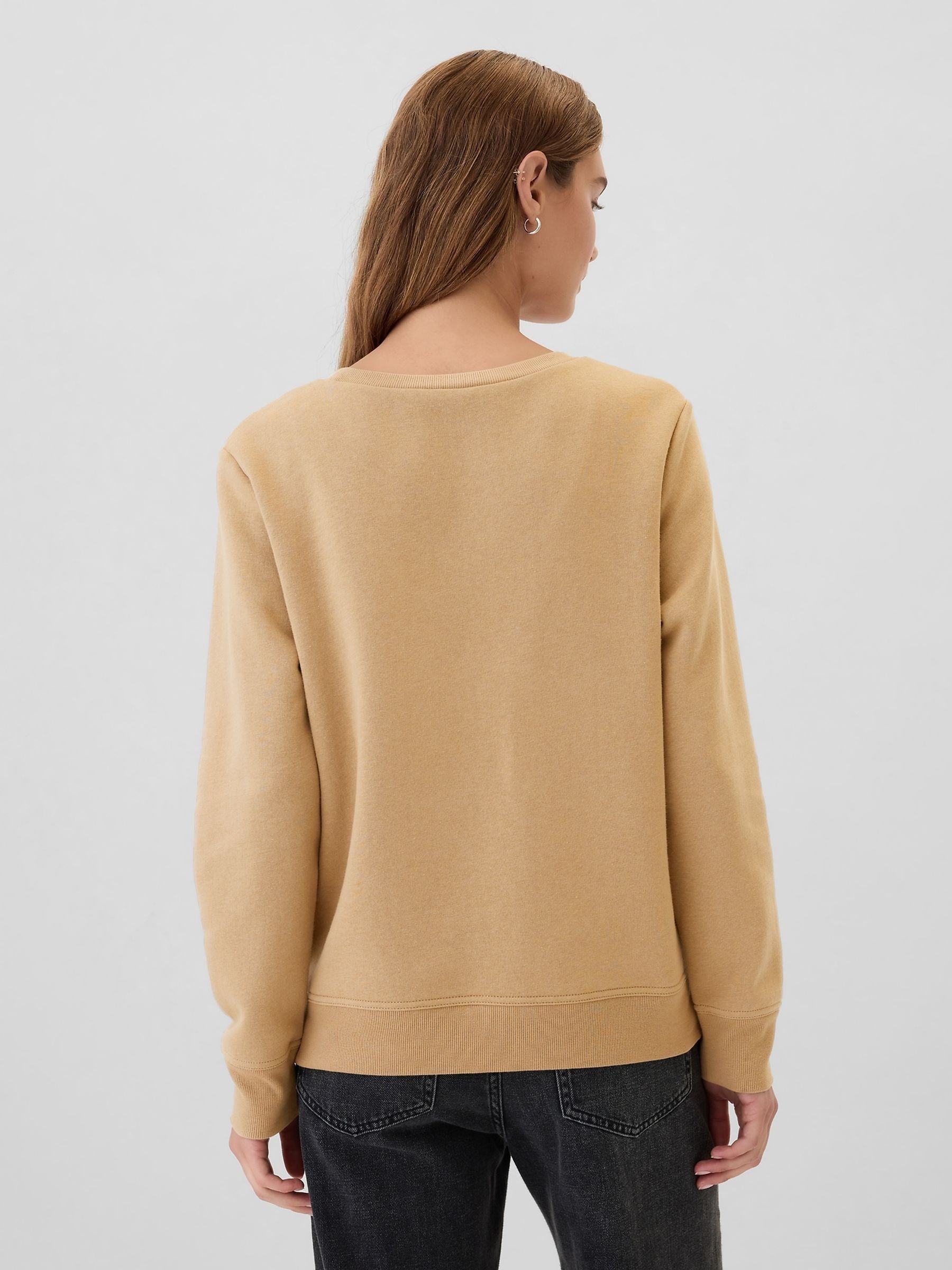 Beige Relaxed Logo Crew Neck Jumper - Image 2 of 4
