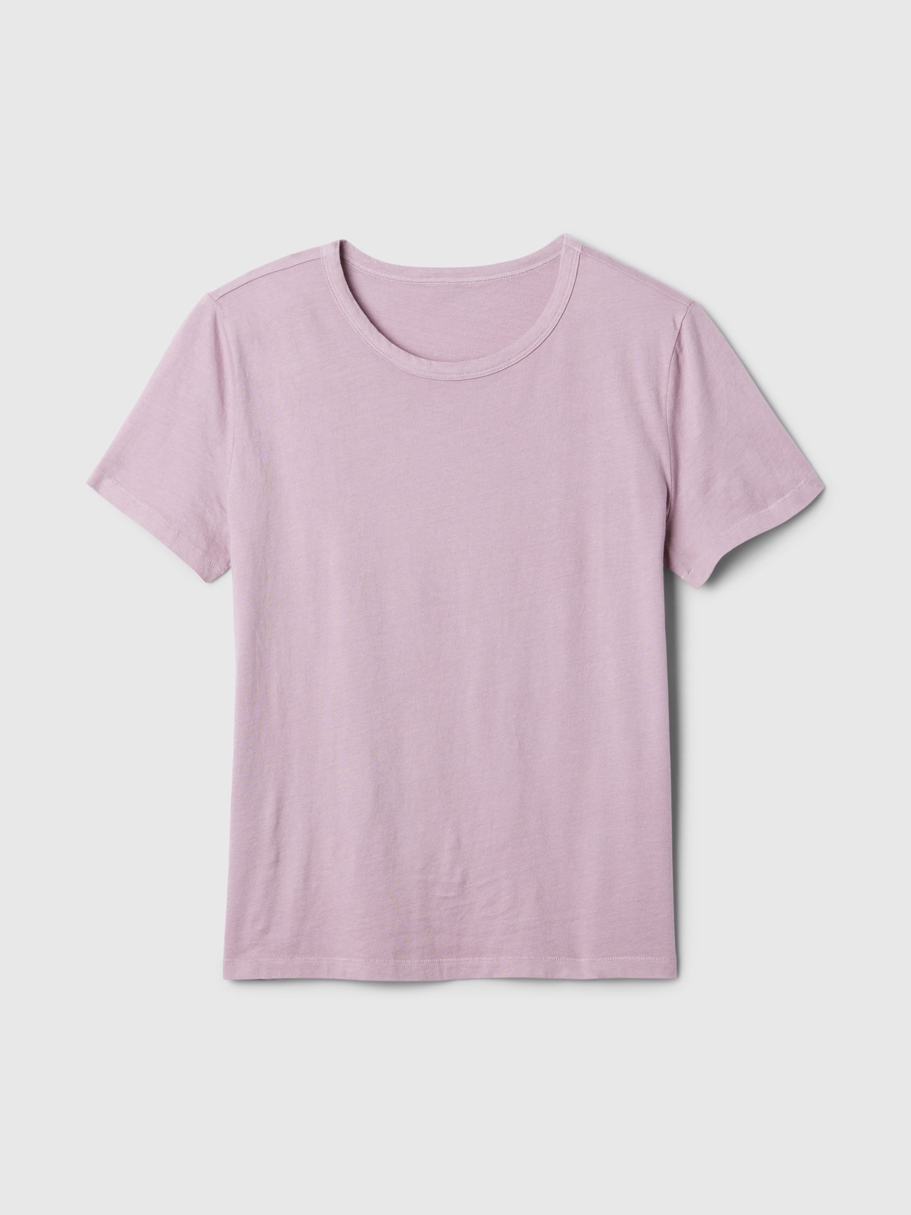Purple Crew Neck Vintage 100% Organic Cotton Short Sleeve T-Shirt - Image 4 of 4